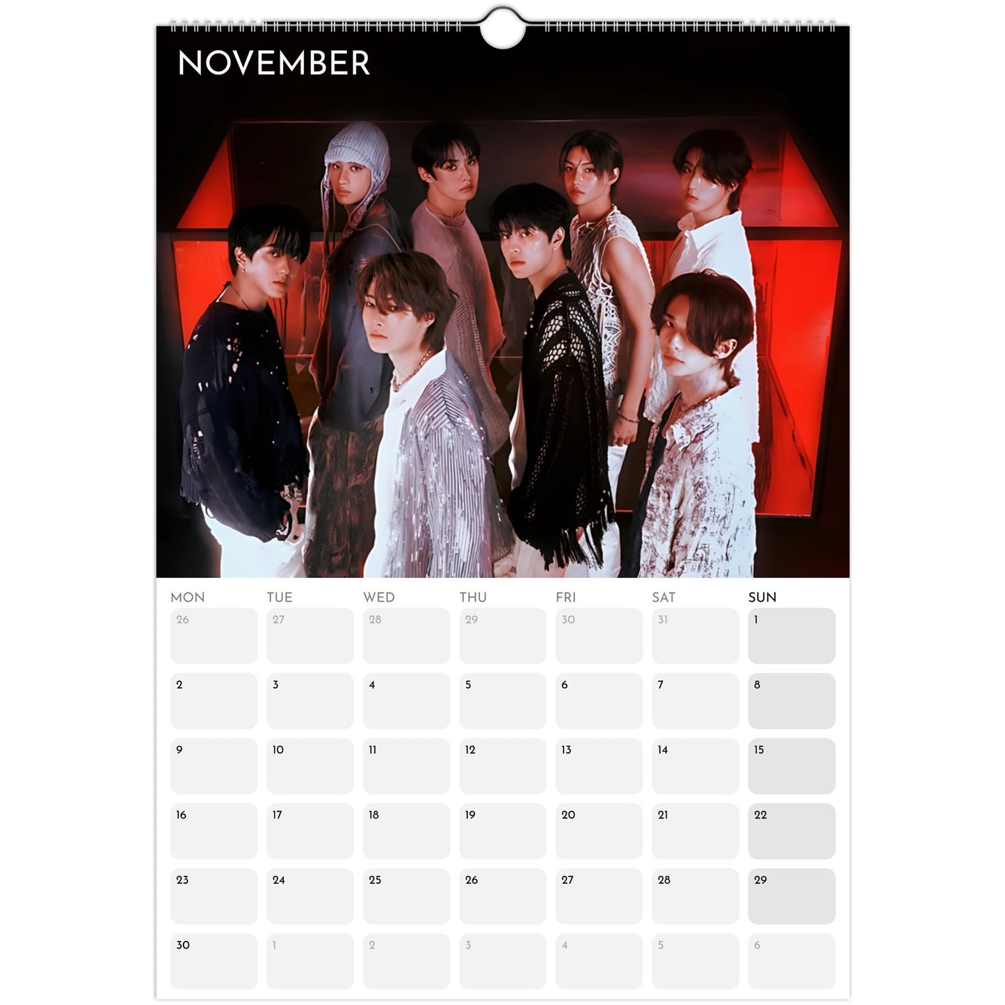 Stray Kids 2026 A3 wall calendar November