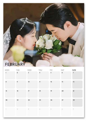 Lovely Runner February 2027 calendar page