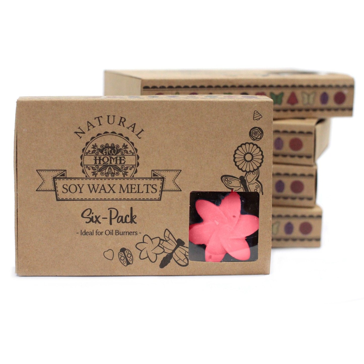 Soy wax melts in Classic Rose scent ready for use in a wax burner