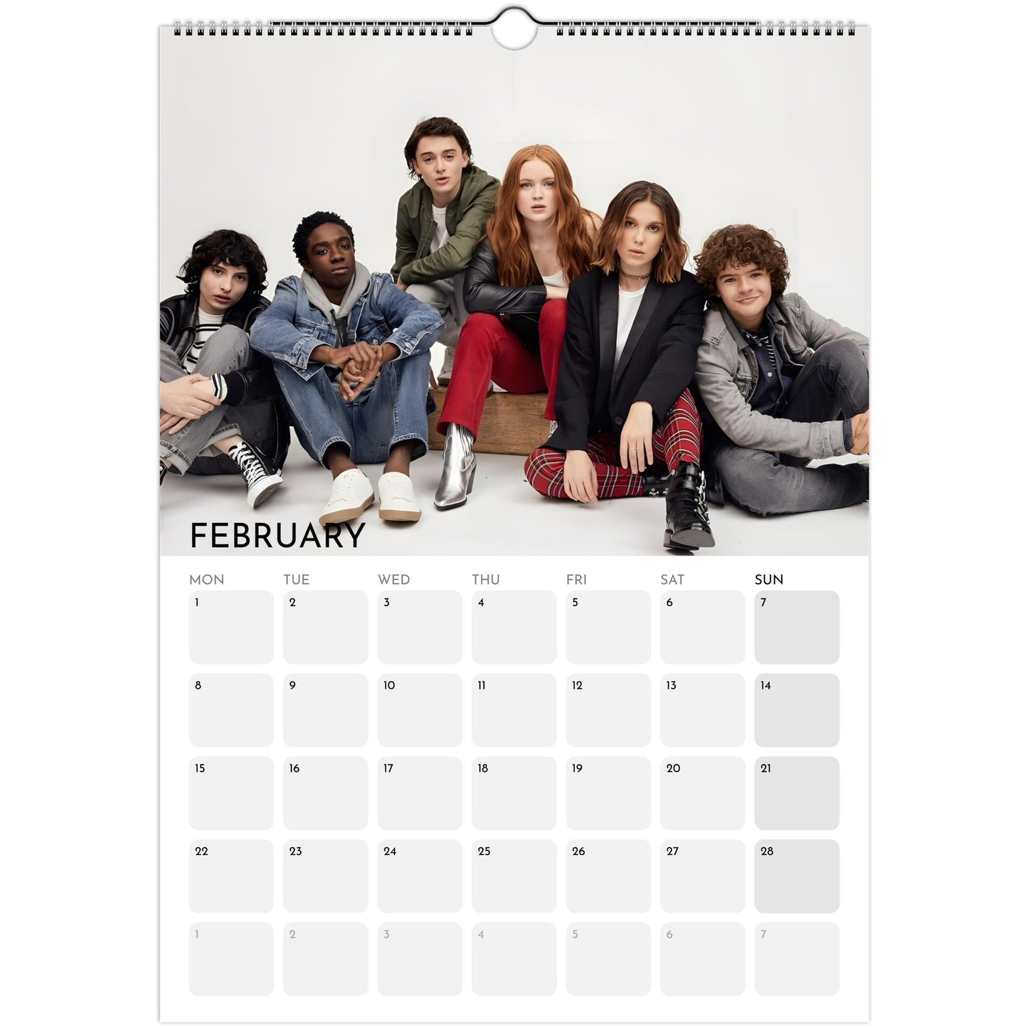 Stranger Things 2026 A3 wall calendar February 2027