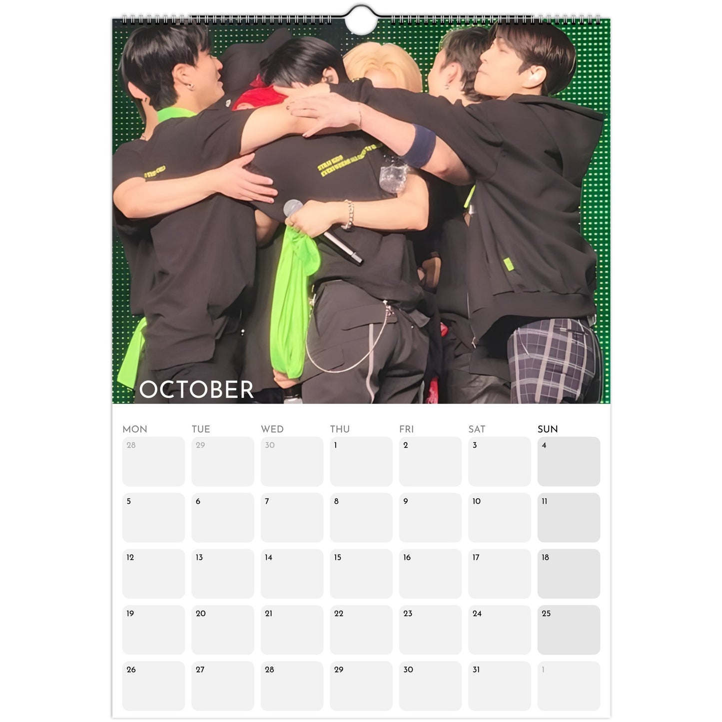 Stray Kids 2026 A3 wall calendar October