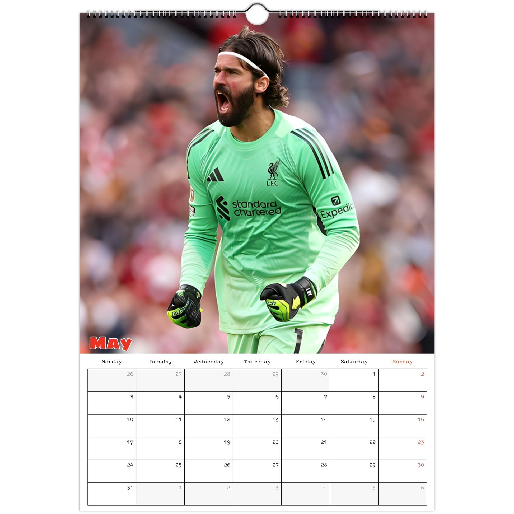 Liverpool Calendar May page