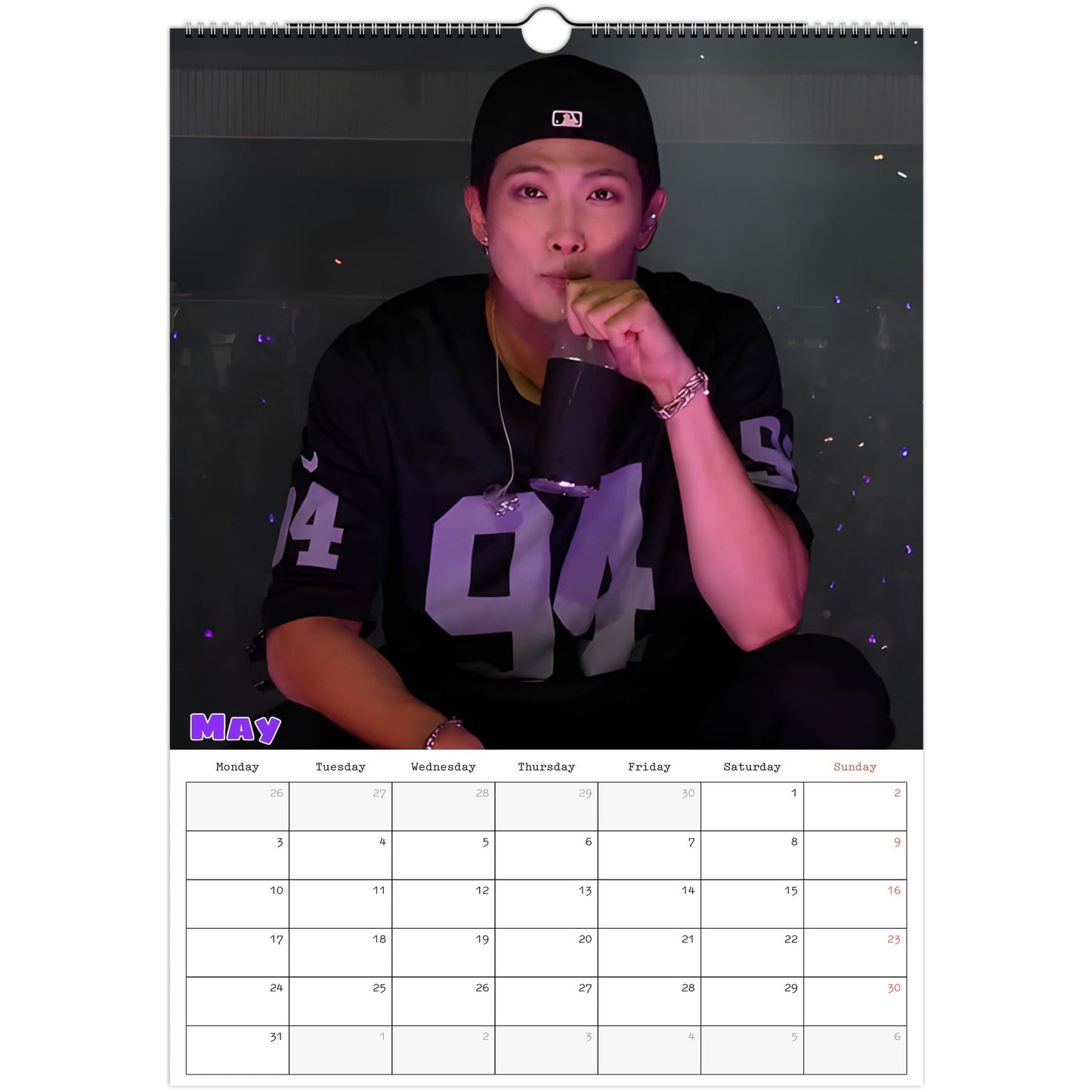 BTS RM Calendar 2027 May page