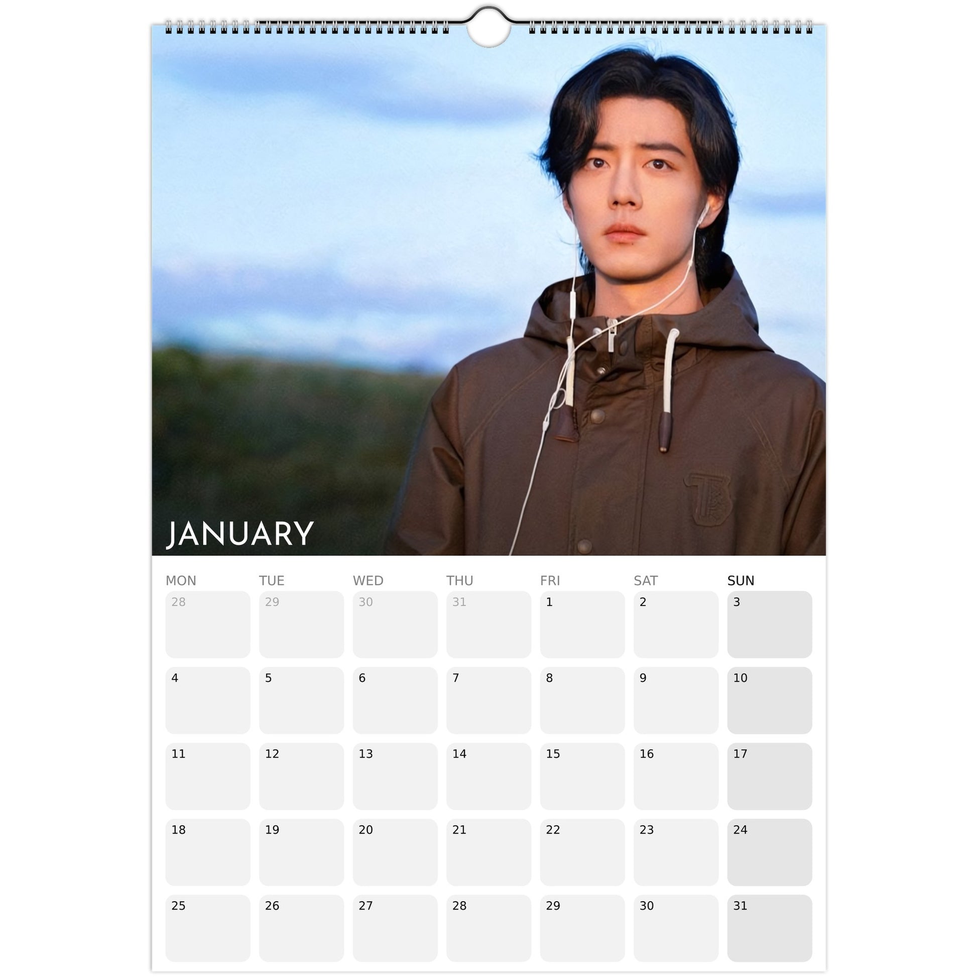 Xiao Zhan 2026 A3 wall calendar January