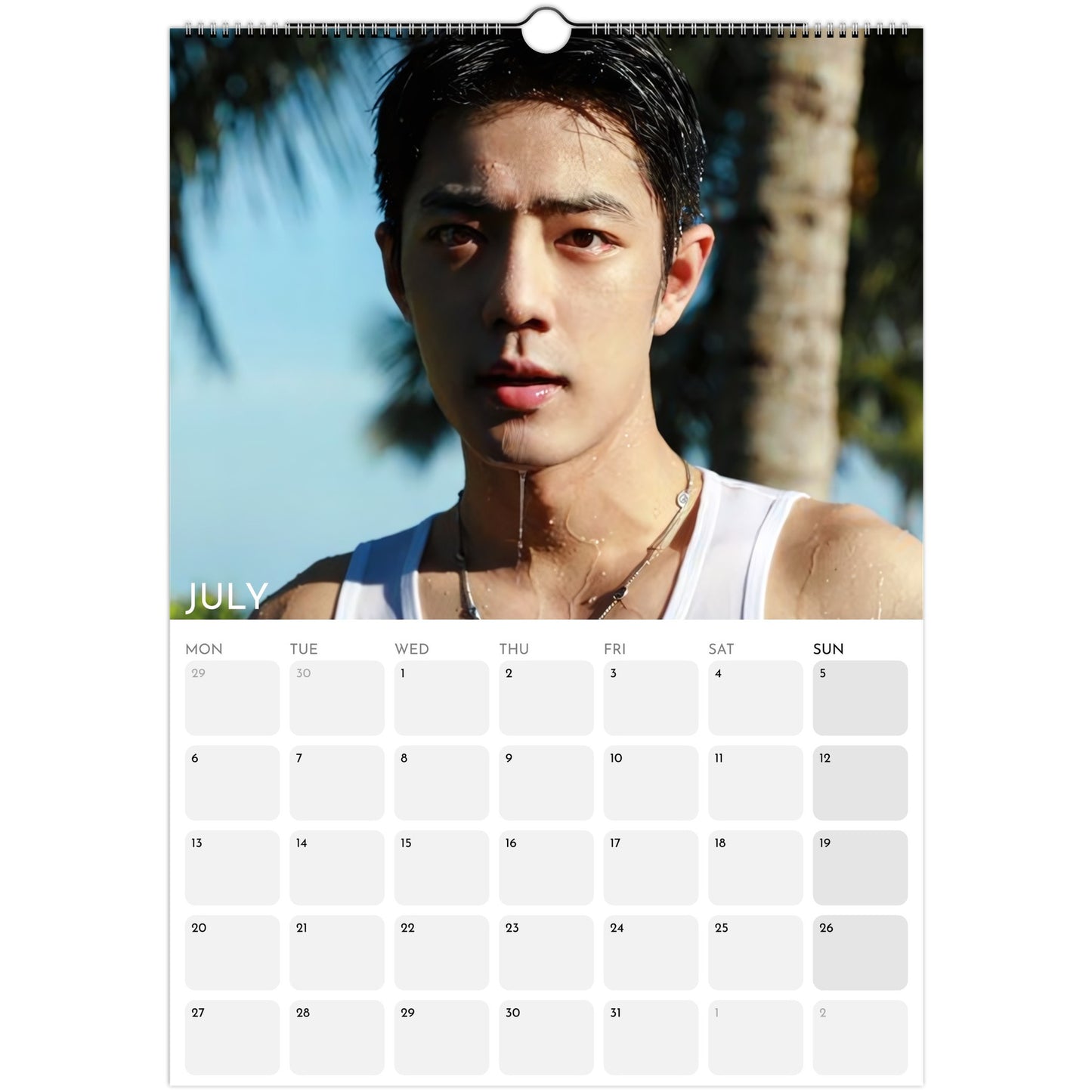 Xiao Zhan 2026 A3 wall calendar July