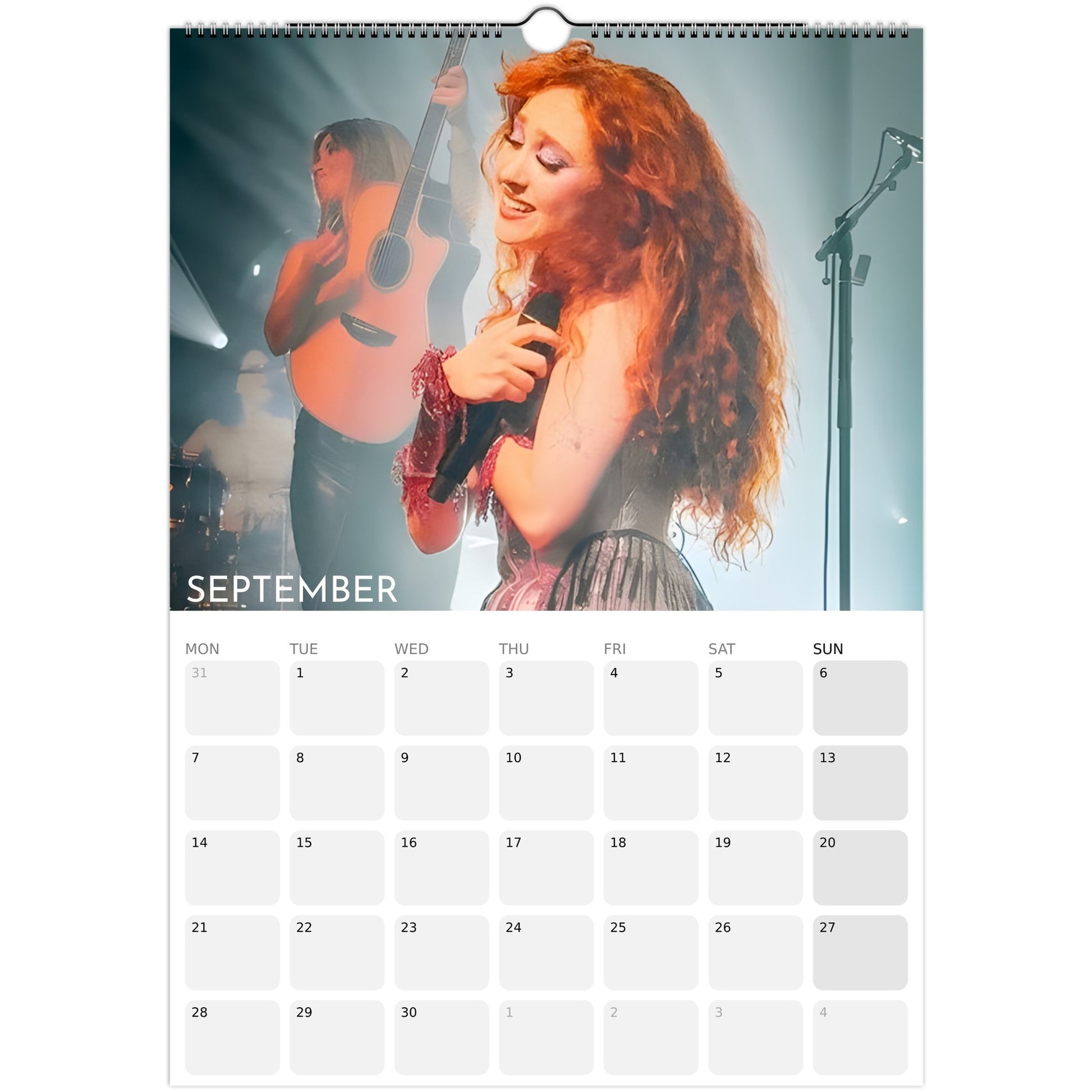 Chappell Roan 2026 A3 wall calendar September