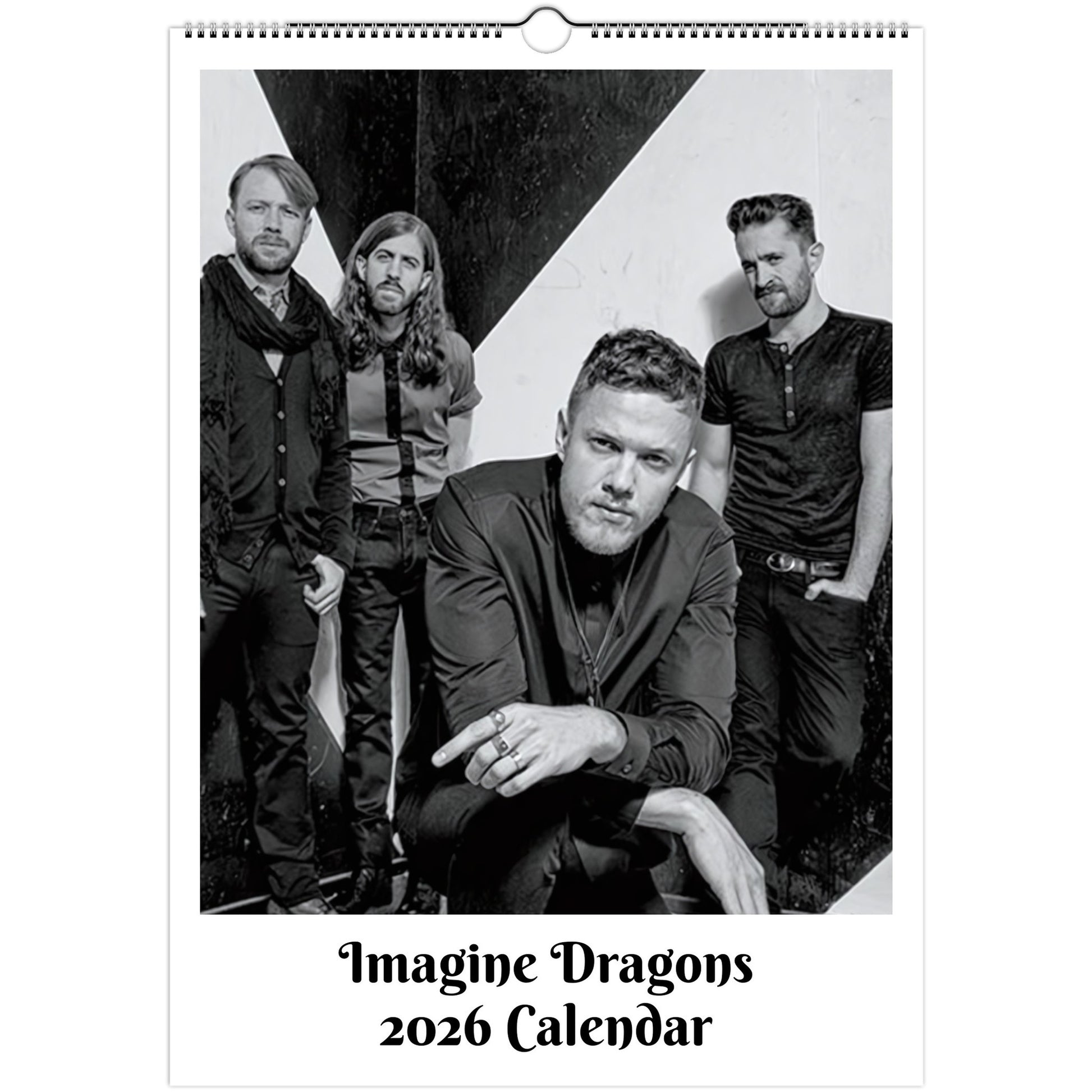 Imagine Dragons 2026 A3 wall calendar front cover