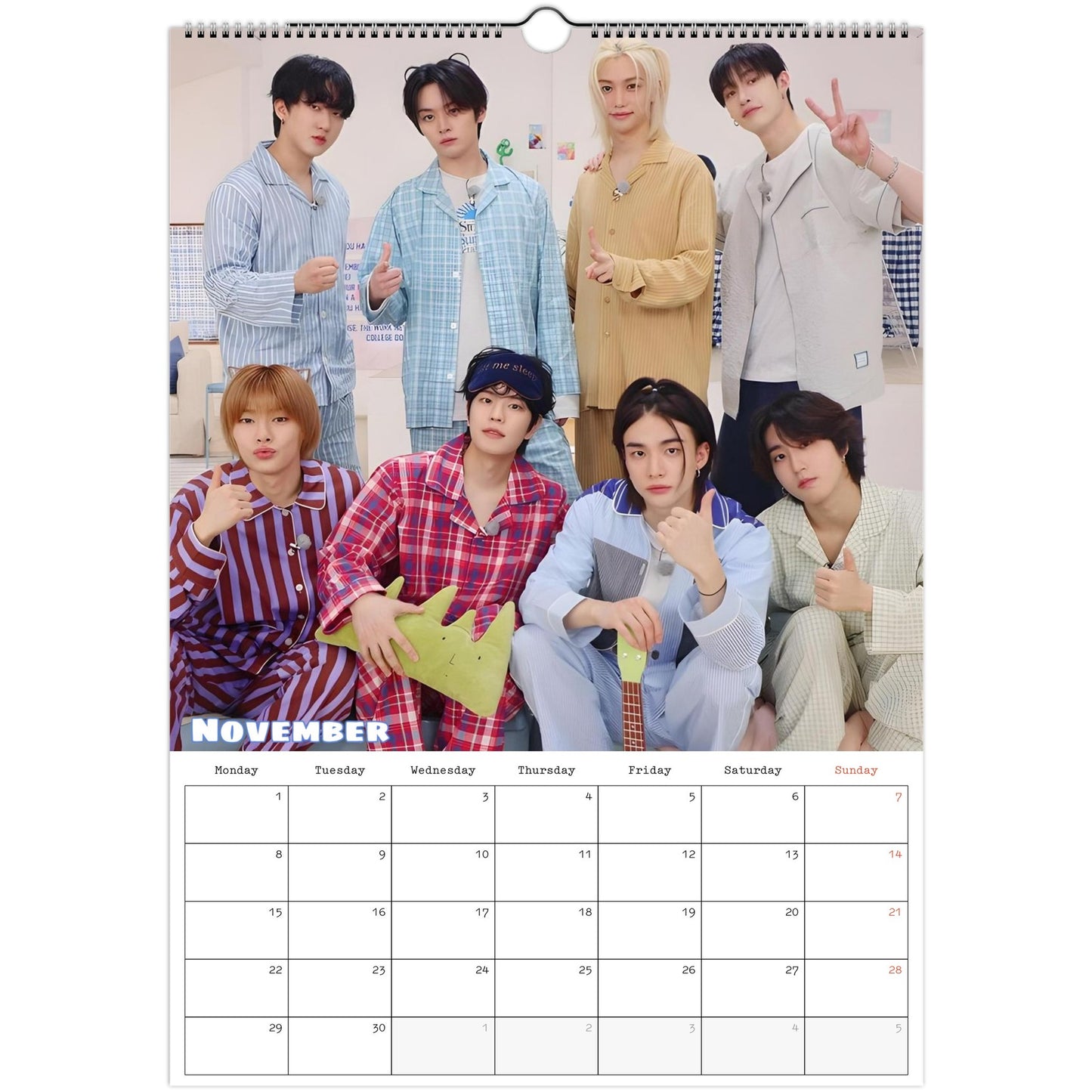 Stray Kids Calendar November page