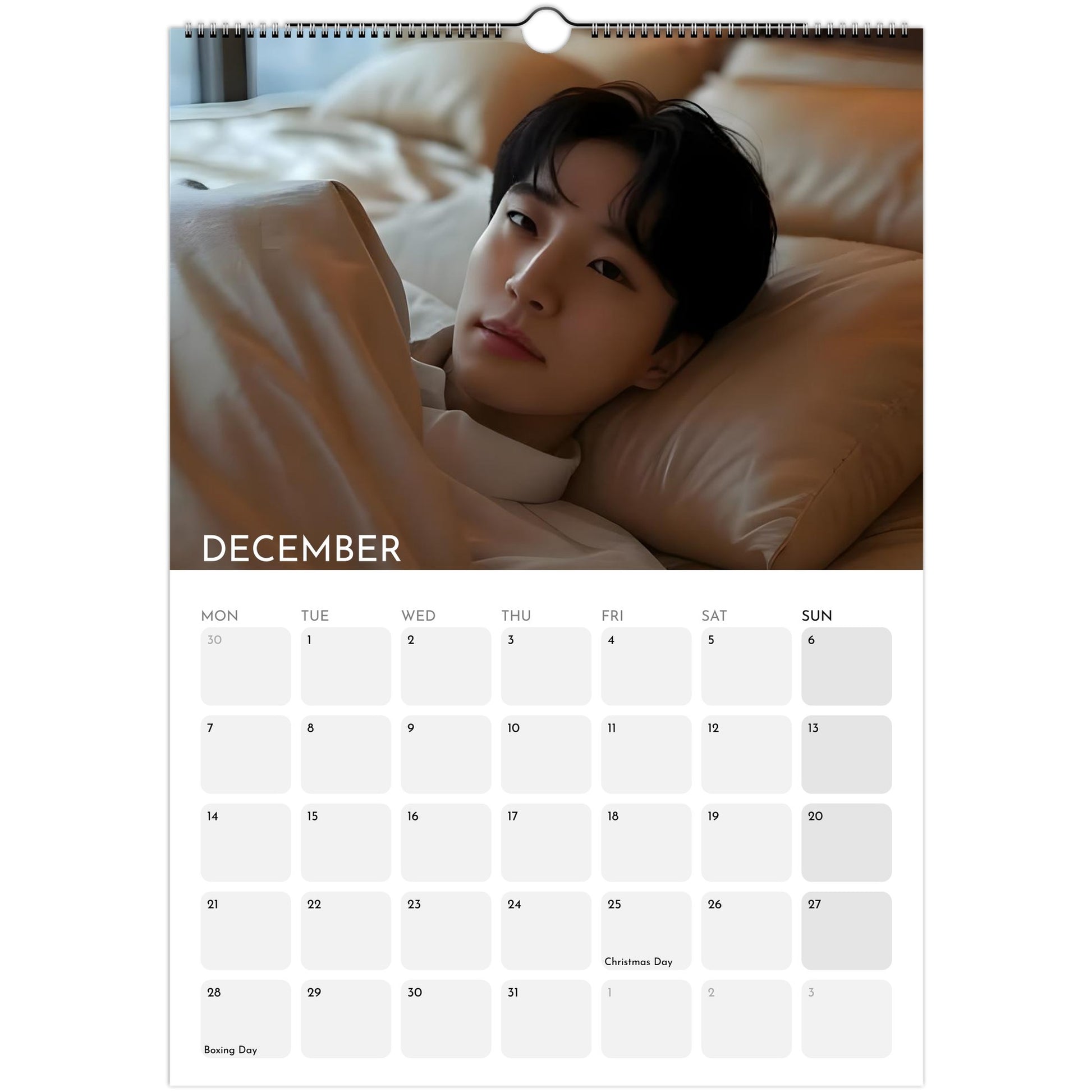 Lee Jun‑ho 2026 A3 wall calendar December