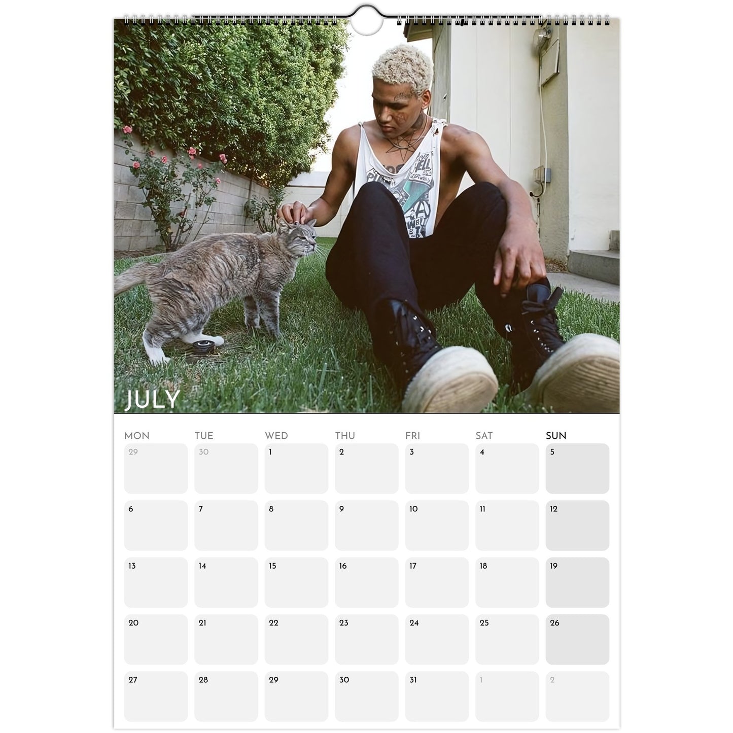 EKKSTACY 2026 A3 wall calendar July