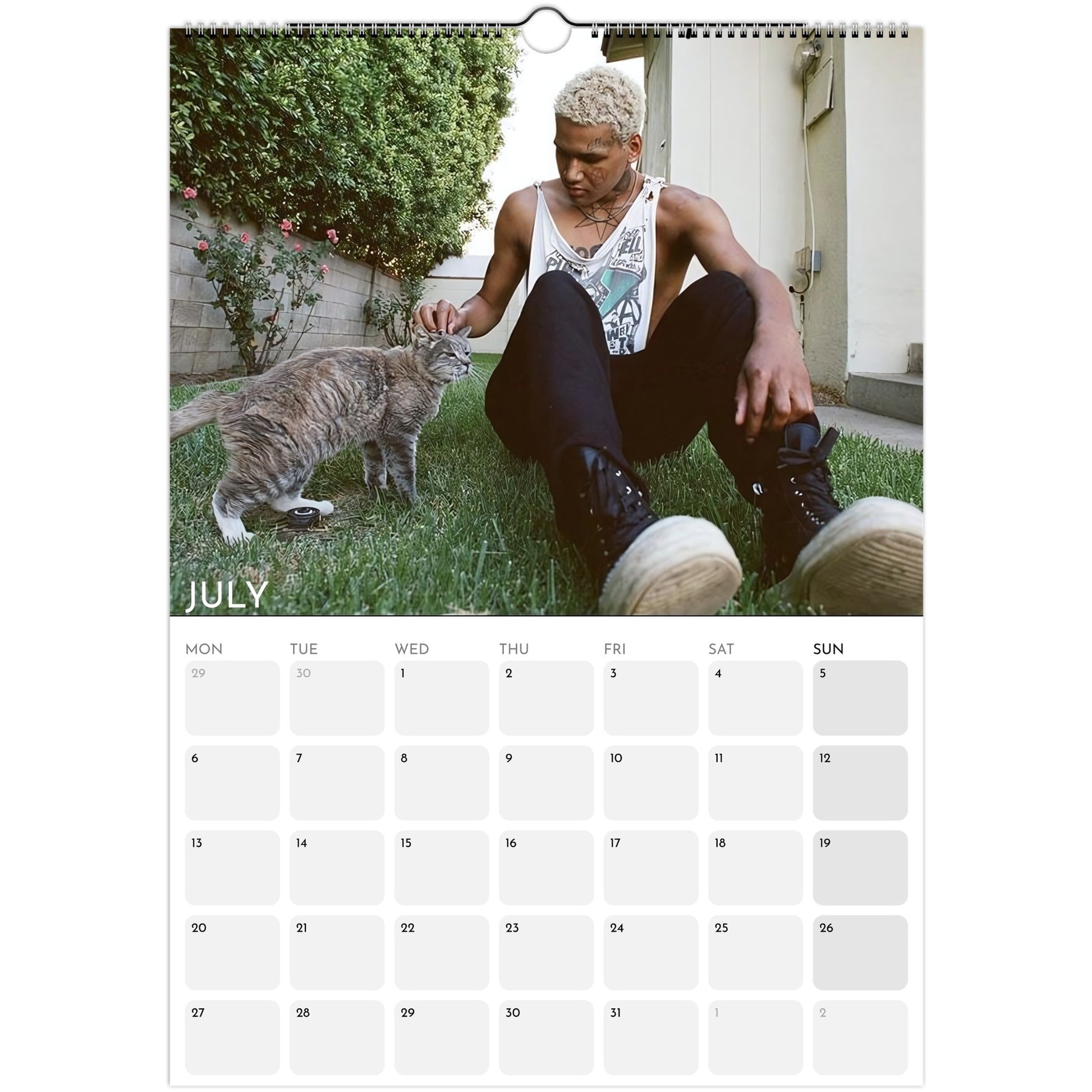 EKKSTACY 2026 A3 wall calendar July