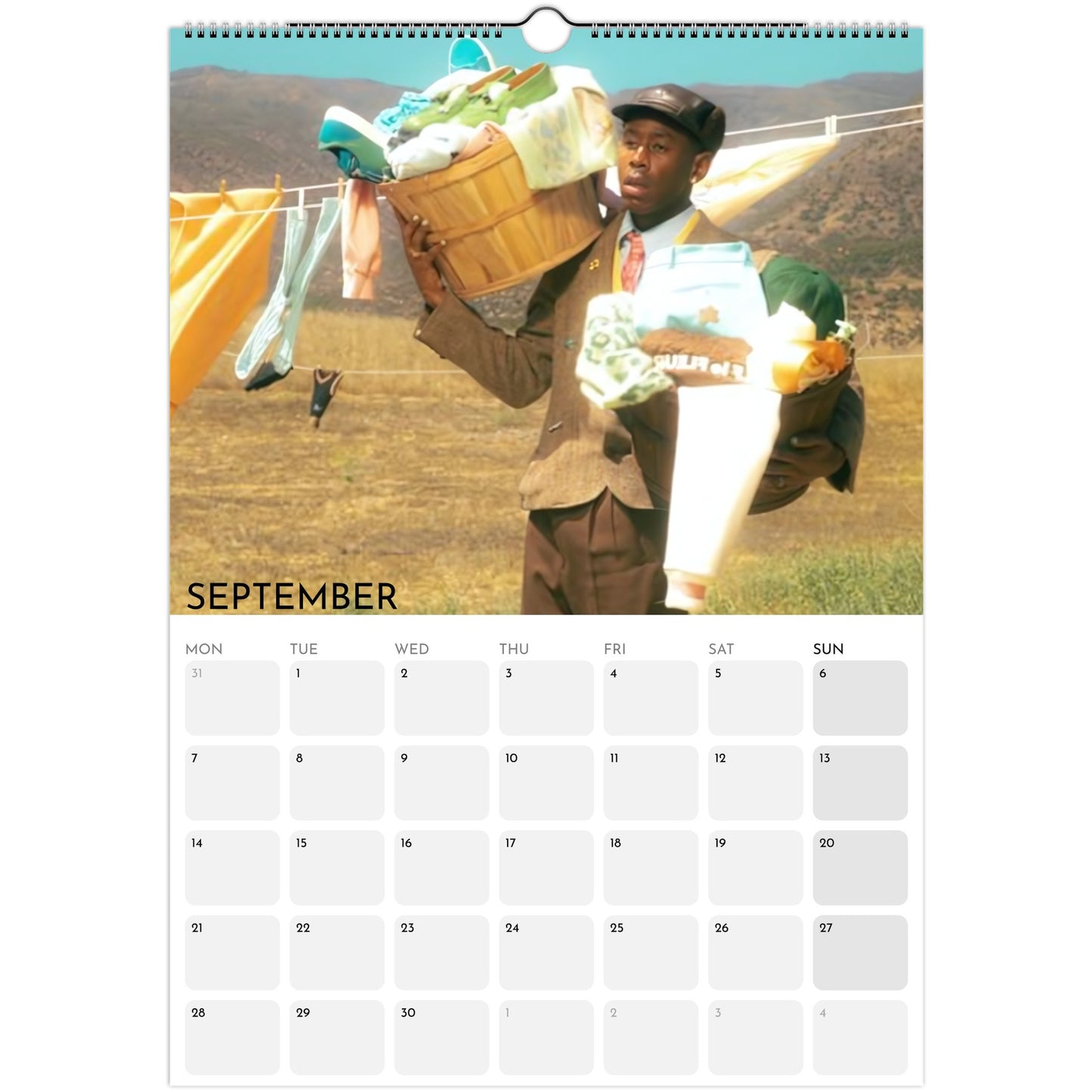 Tyler, The Creator 2026 A3 wall calendar September