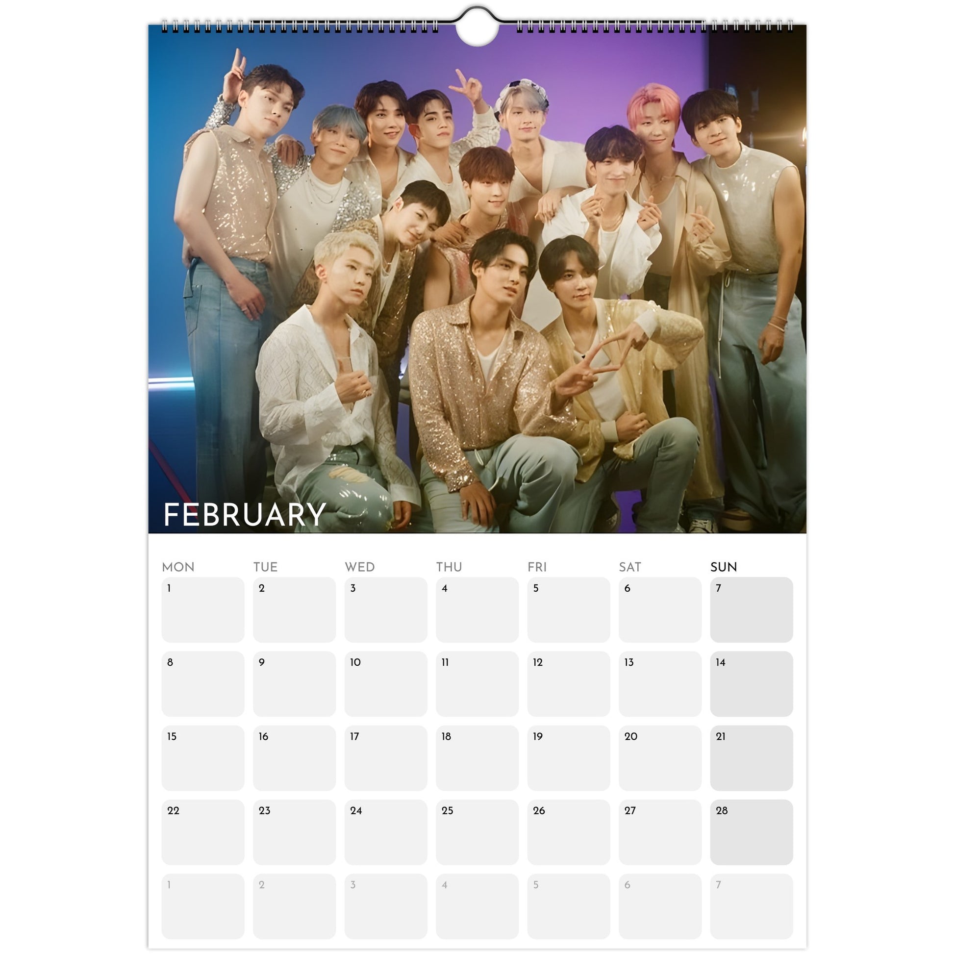Seventeen 2026 A3 wall calendar February 2027