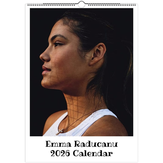 Emma Raducanu 2026 A3 wall calendar front cover