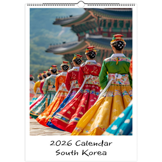South Korea Front Cover 2026 calendar page
