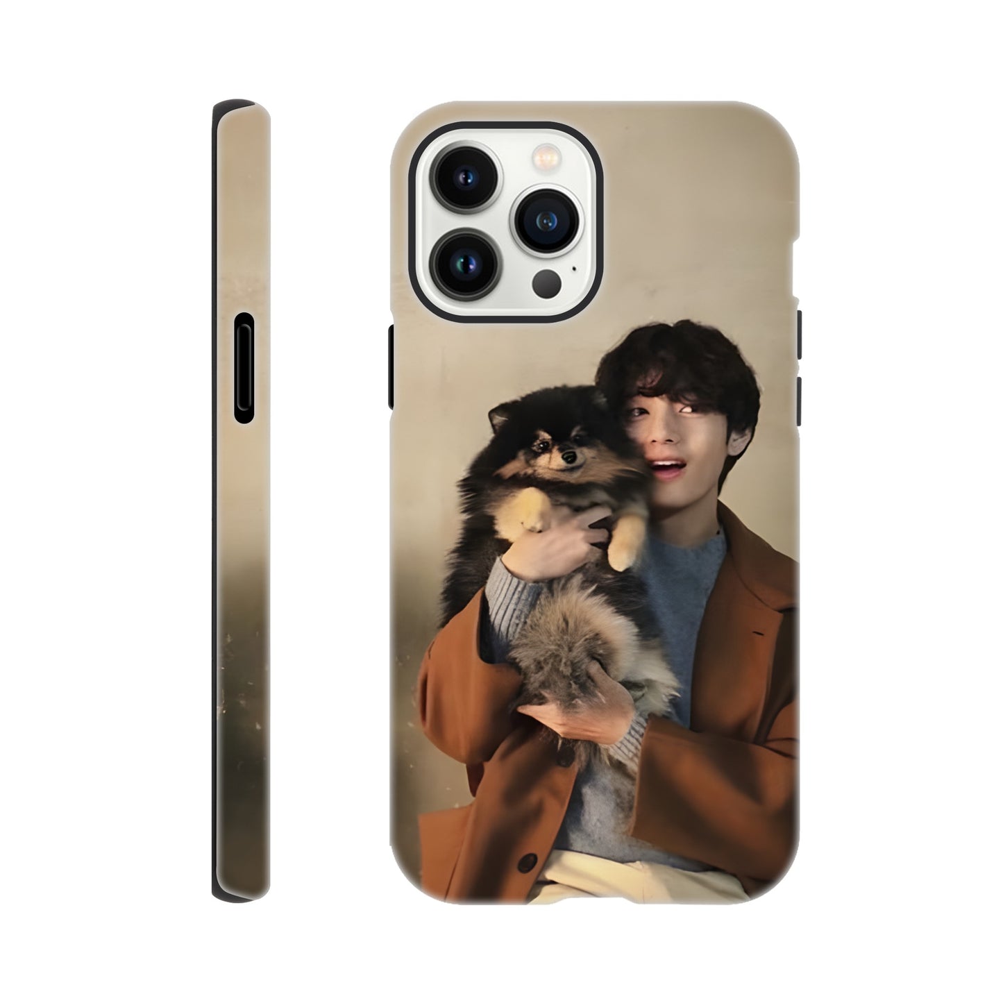 BTS V protective iPhone case with impact‑resistant layers
