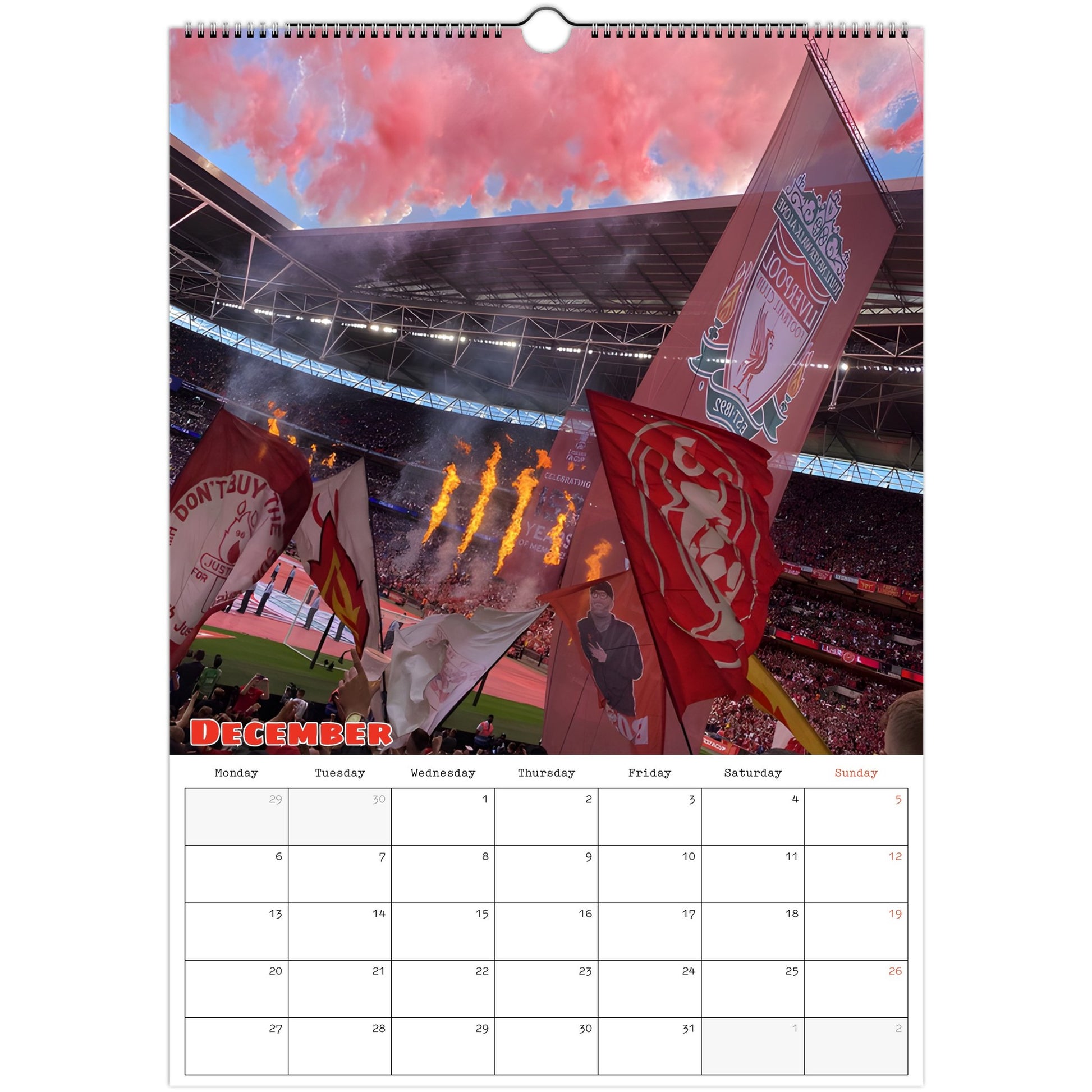 Liverpool Calendar December page