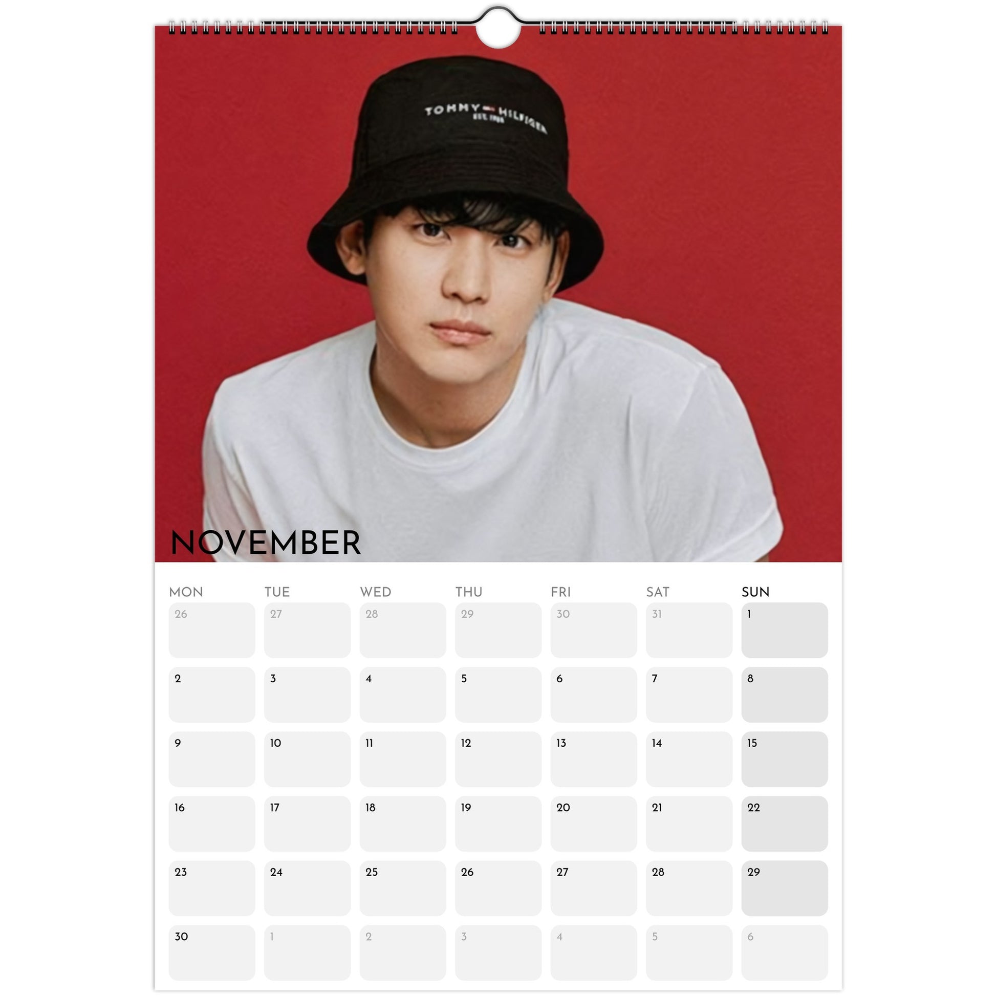 Kim Soo‑hyun 2026 A3 wall calendar November