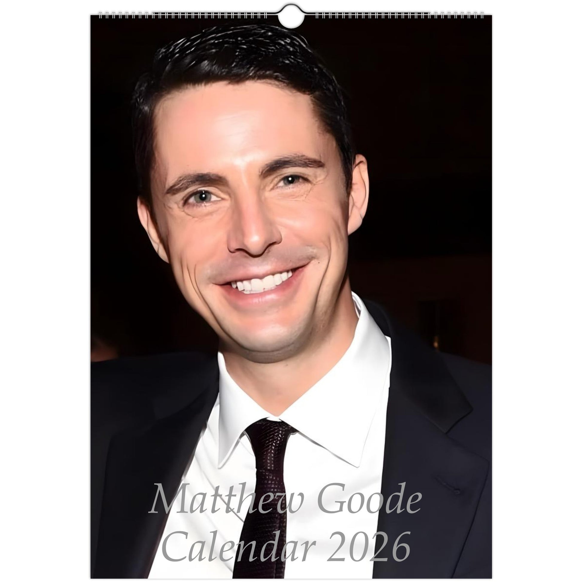 Matthew Goode 2026 A3 wall calendar front cover