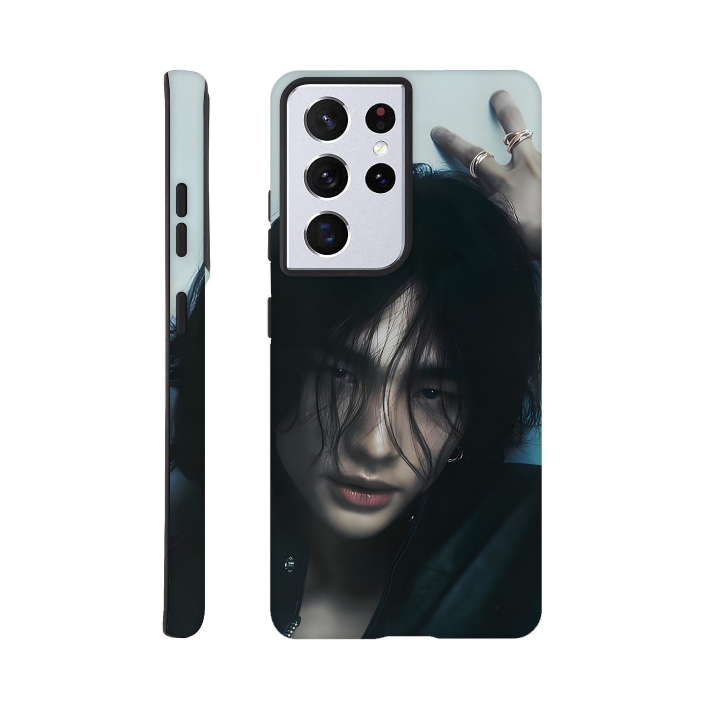 Stylish Hyunjin Samsung tough case with impact‑resistant shell