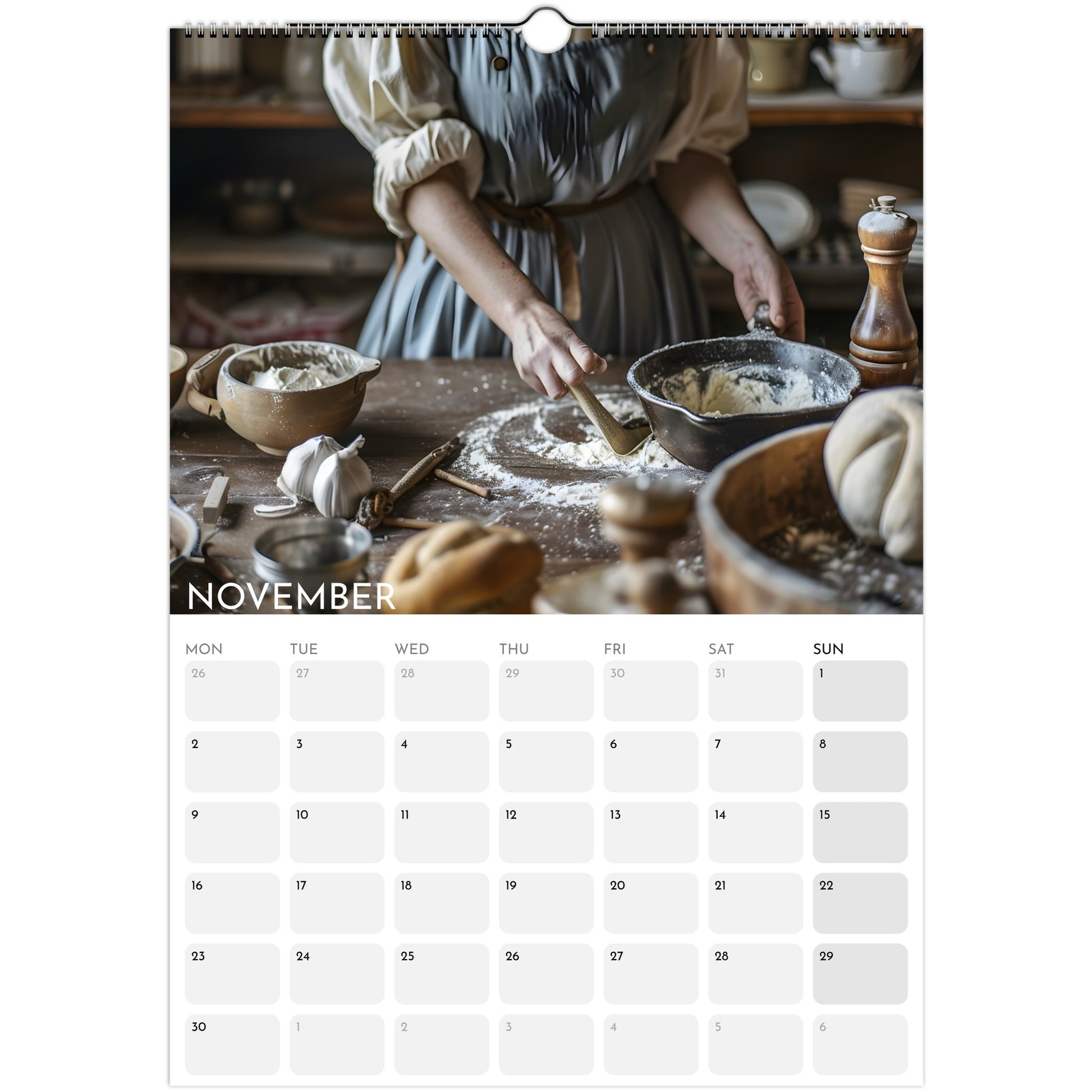 Dreams of Simplicity 2026 A3 wall calendar November