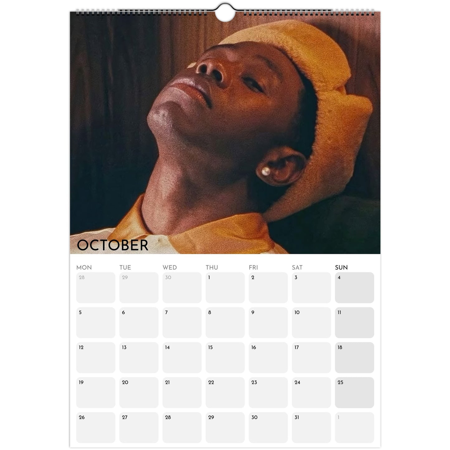 Tyler, The Creator 2026 A3 wall calendar October
