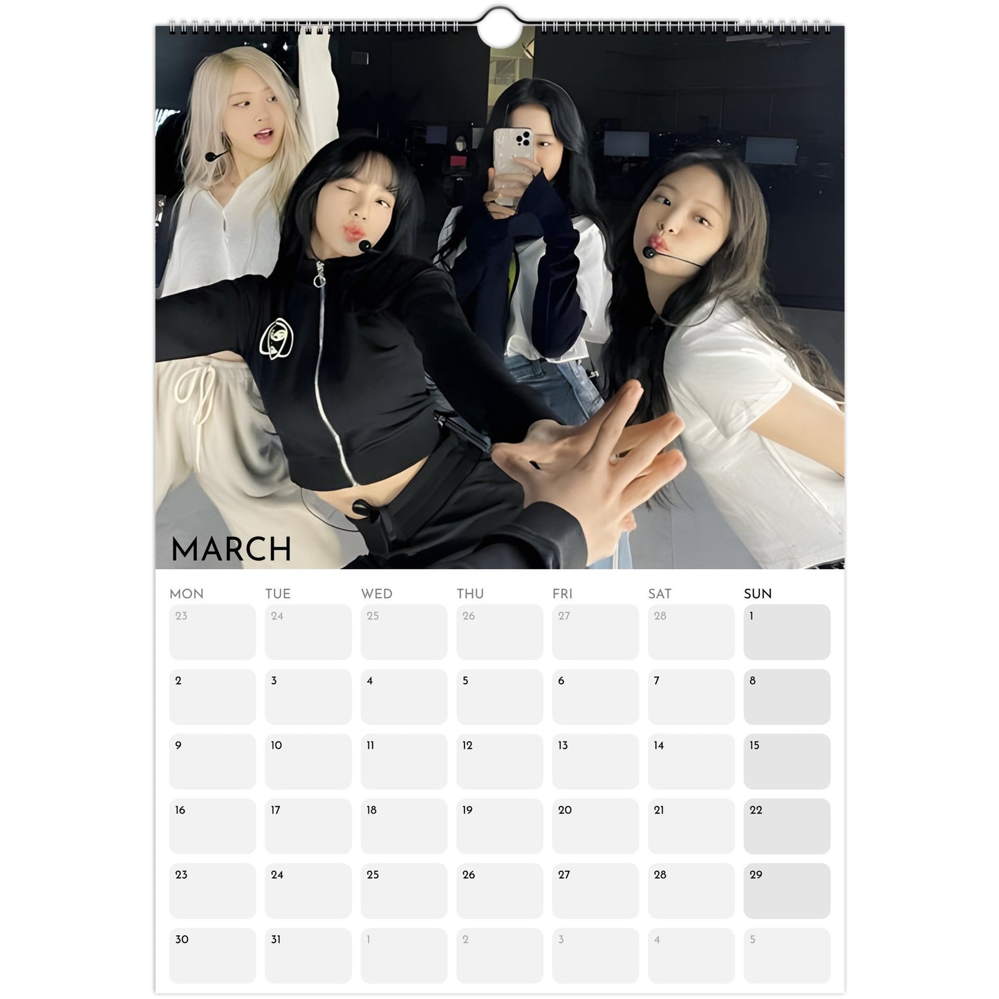 BLACKPINK 2026 A3 wall calendar March