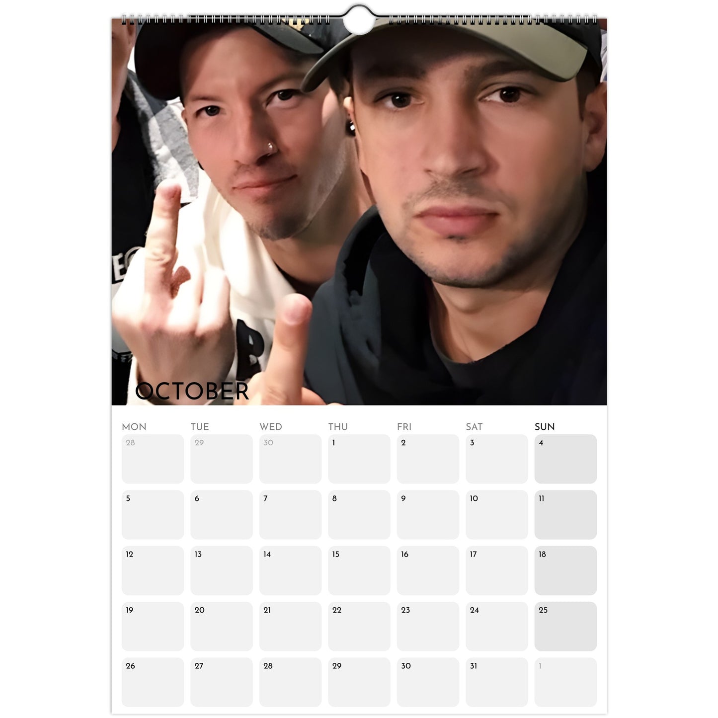 Twenty One Pilots 2026 A3 wall calendar October