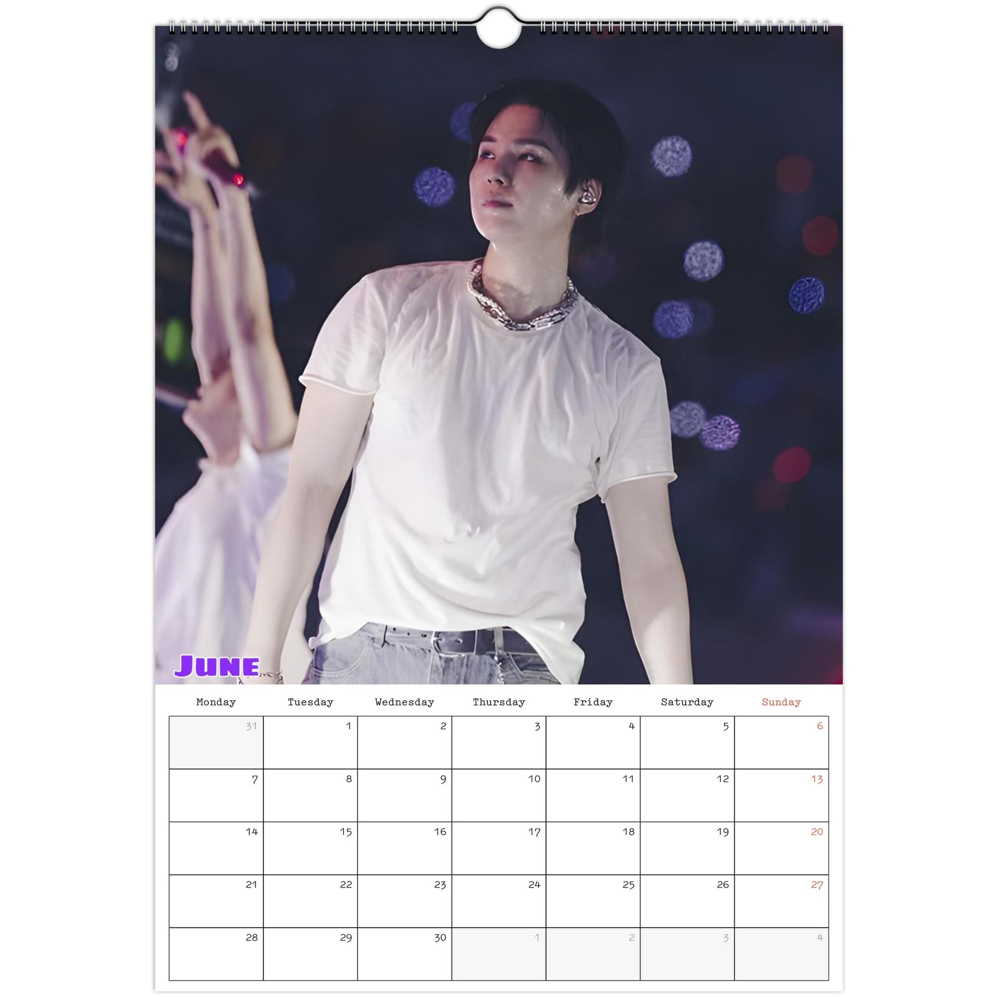 BTS SUGA Calendar June page