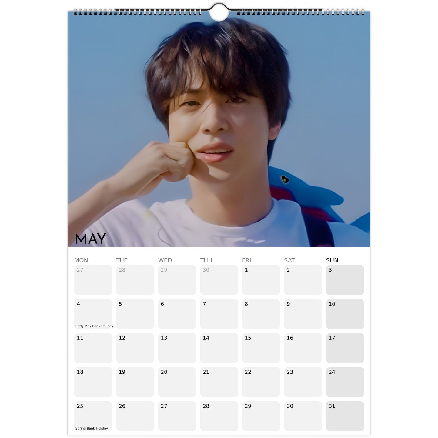 BTS Jin Kim Seok‑jin 2026 A3 boyfriend style calendar May