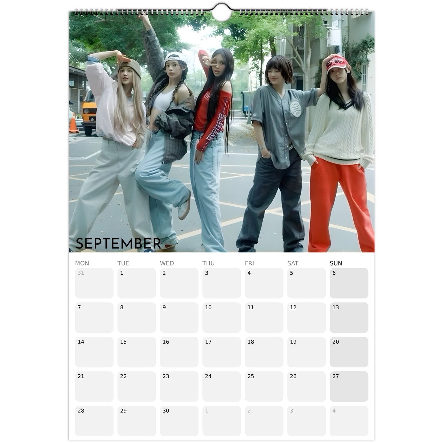 NewJeans 2026 A3 wall calendar September