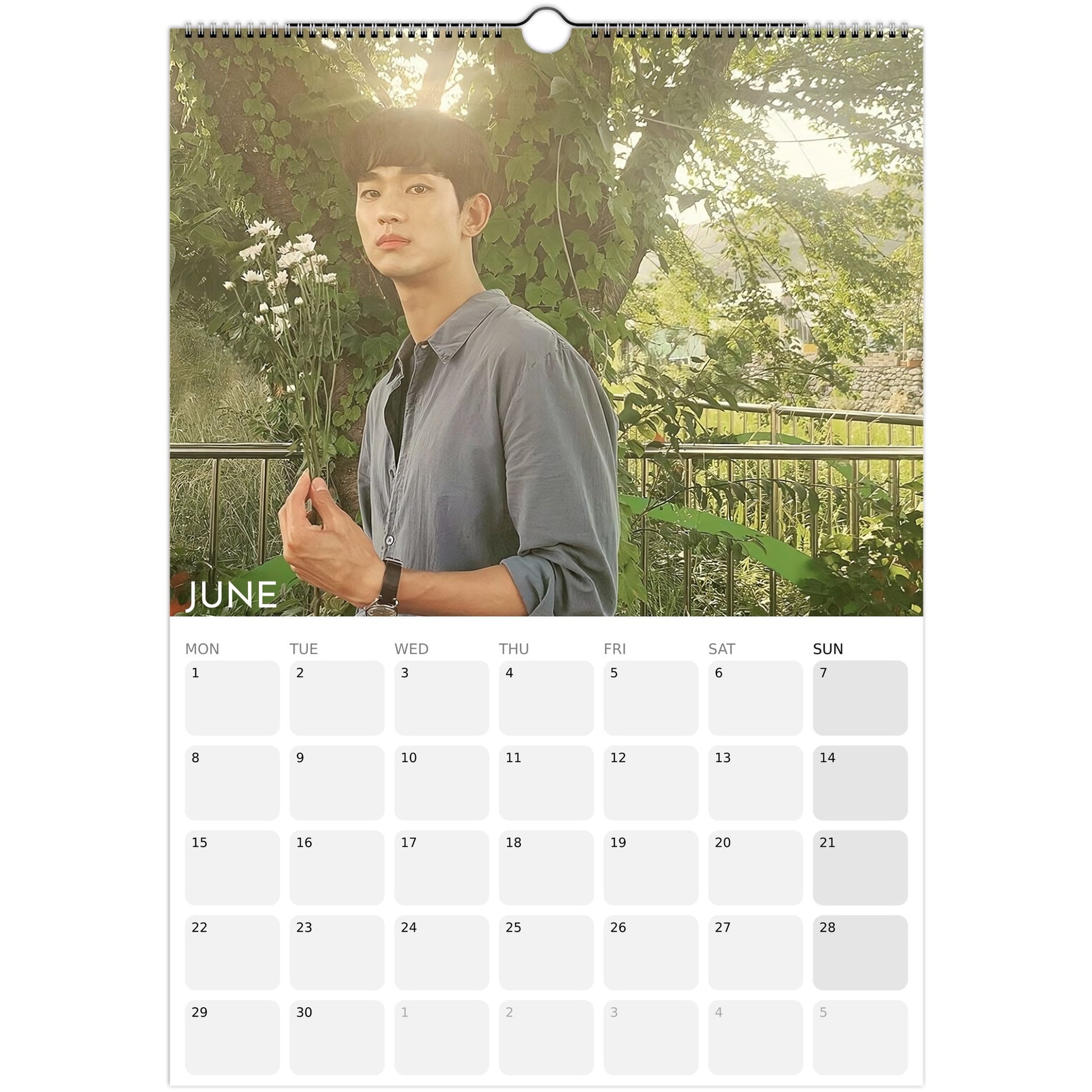 Kim Soo‑hyun 2026 A3 wall calendar june