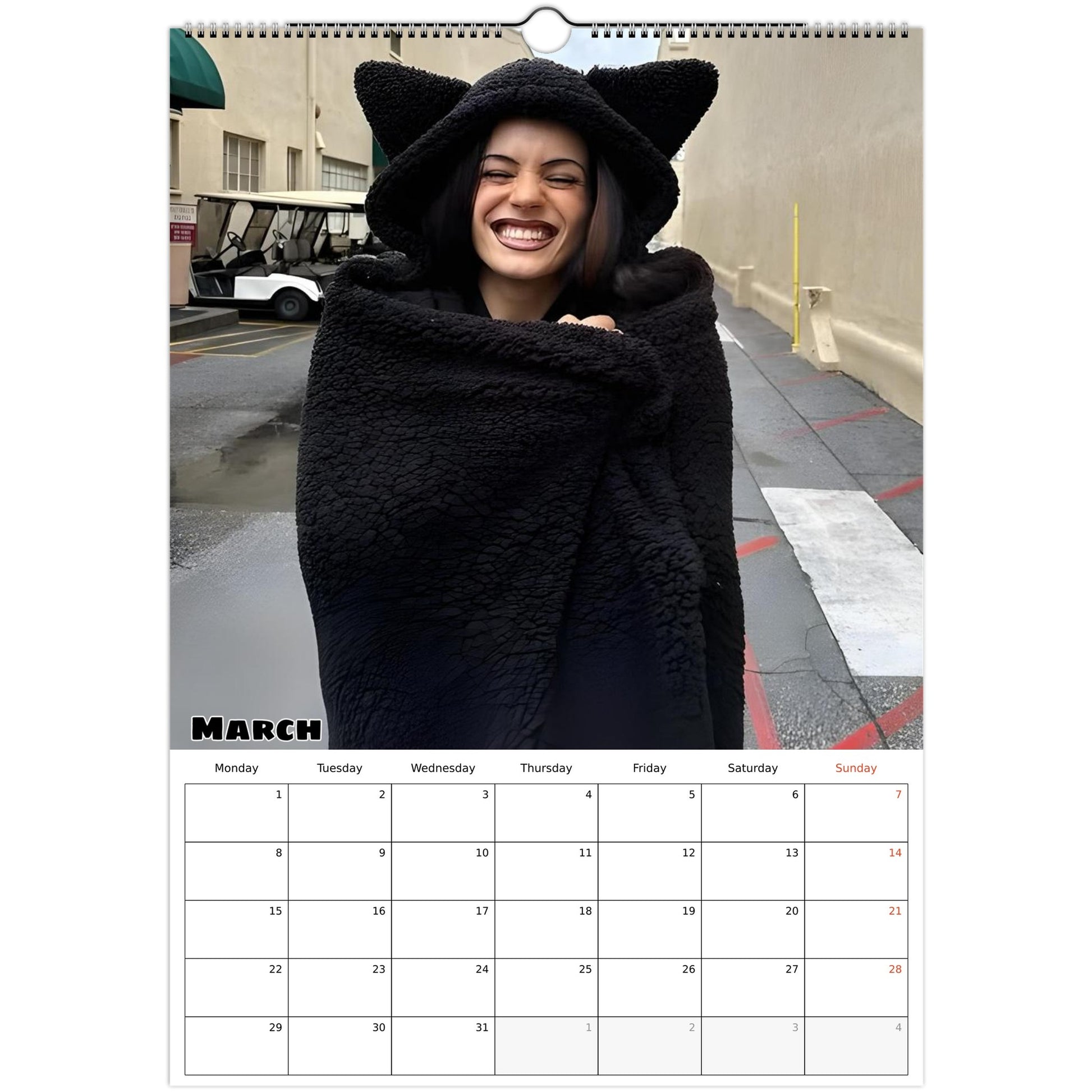 Rosalía Calendar 2027 March page