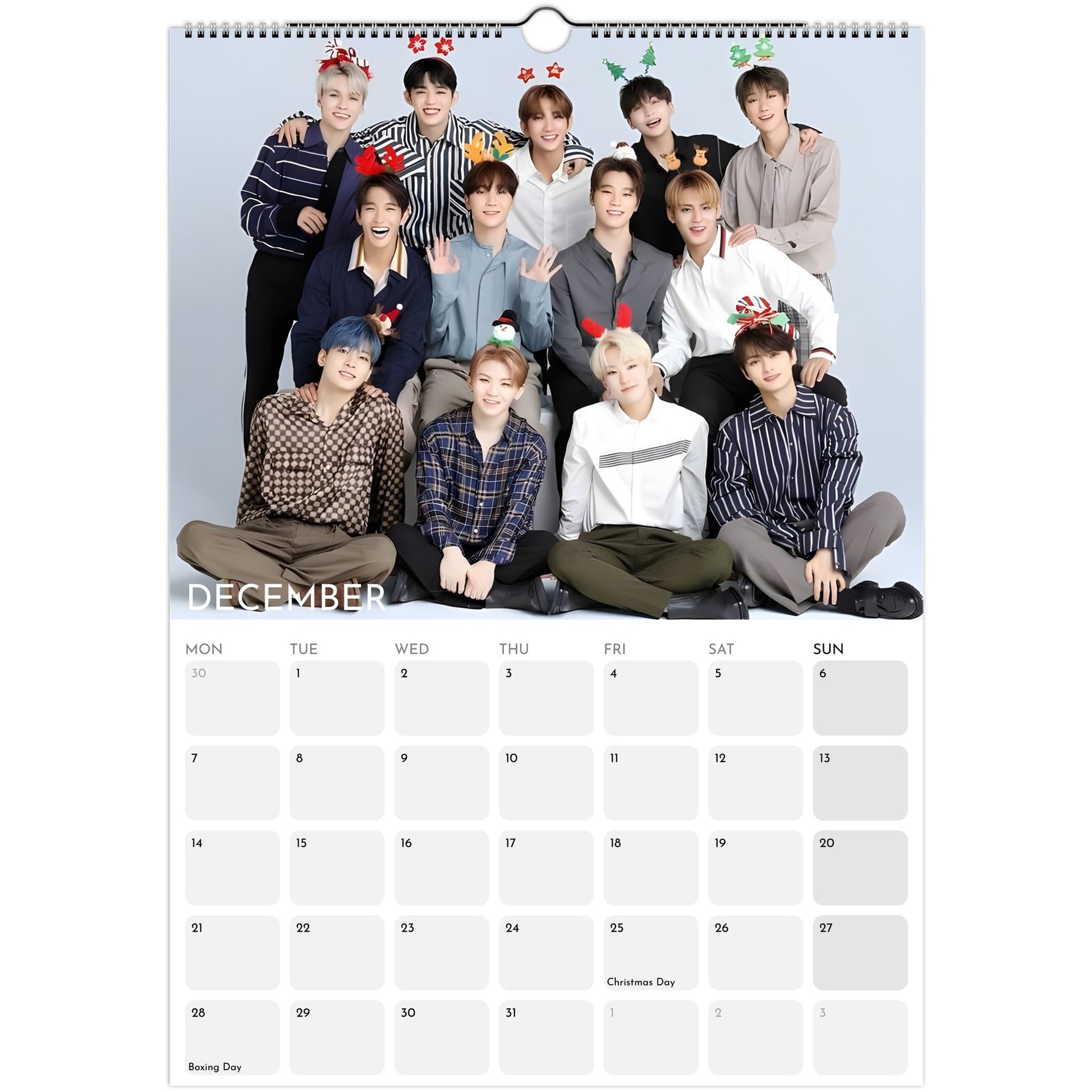 Seventeen 2026 A3 wall calendar December