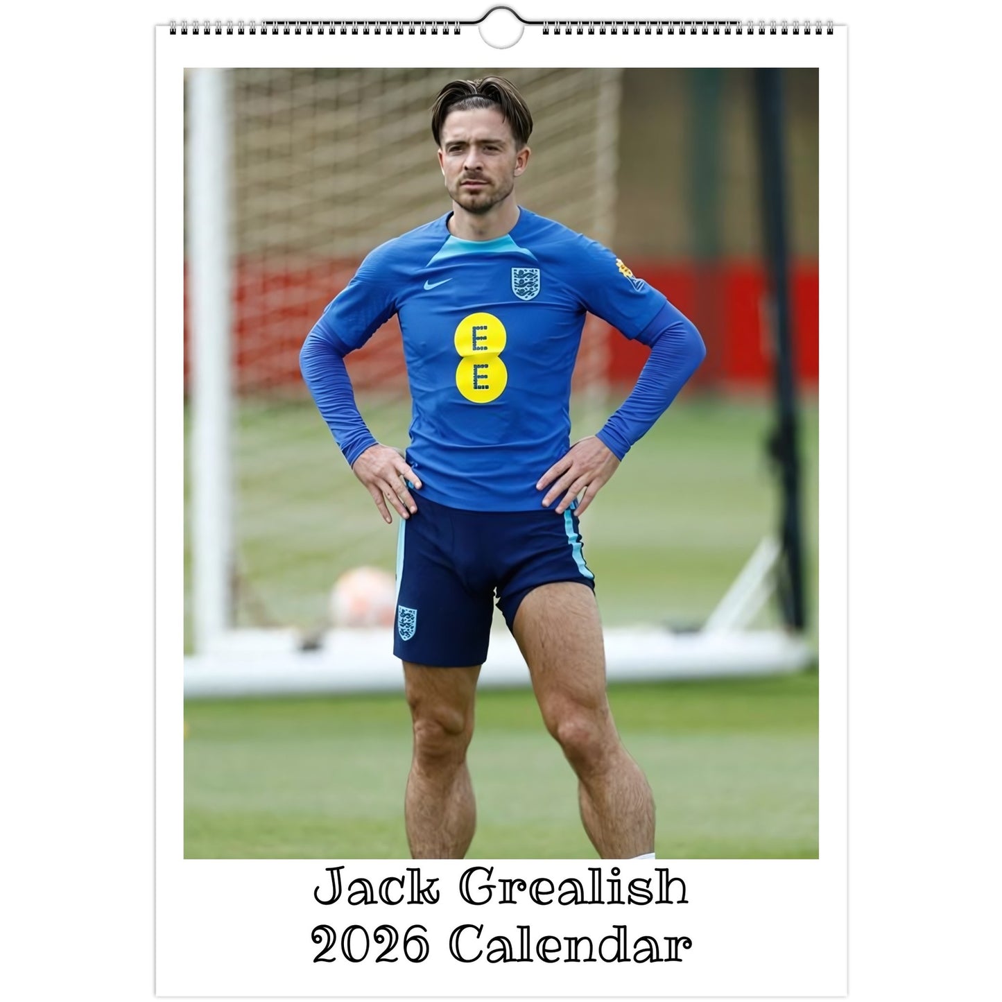 Jack Grealish 2026 A3 wall calendar front cover