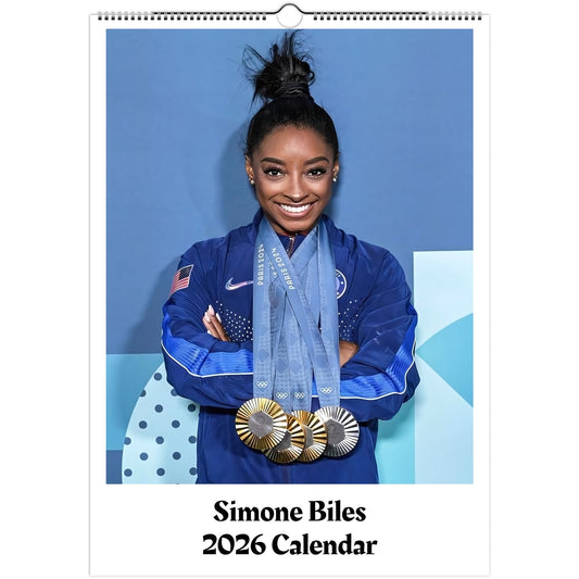 Simone Biles 2026 A3 wall calendar front cover