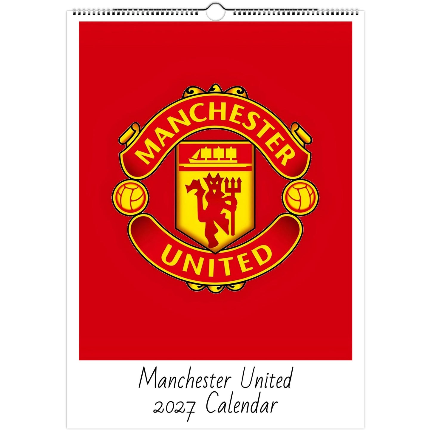 Manchester United 2027 calendar cover 