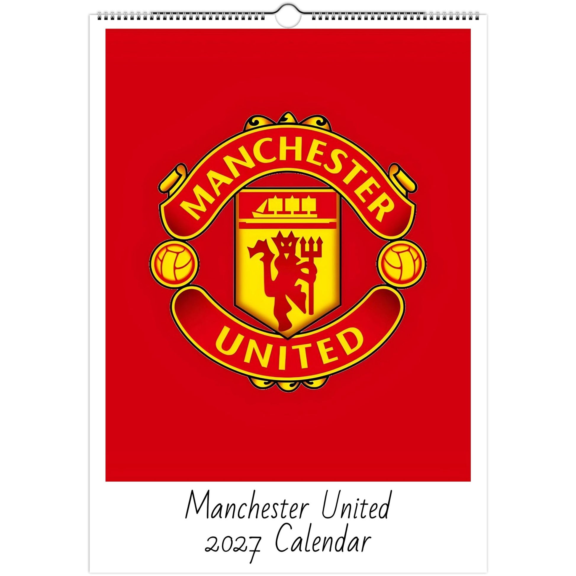 Manchester United 2027 calendar cover 