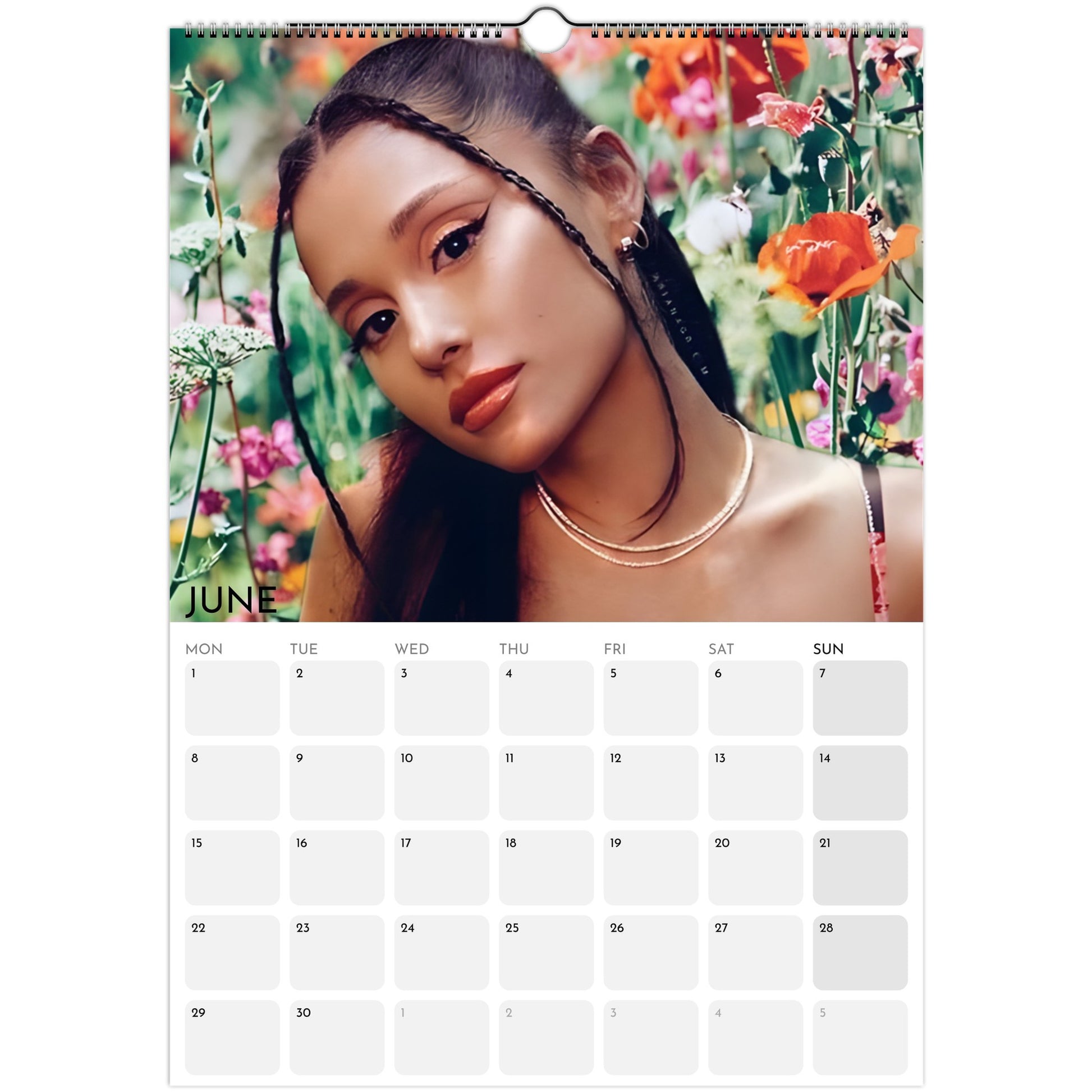 Ariana Grande 2026 A3 wall calendar June