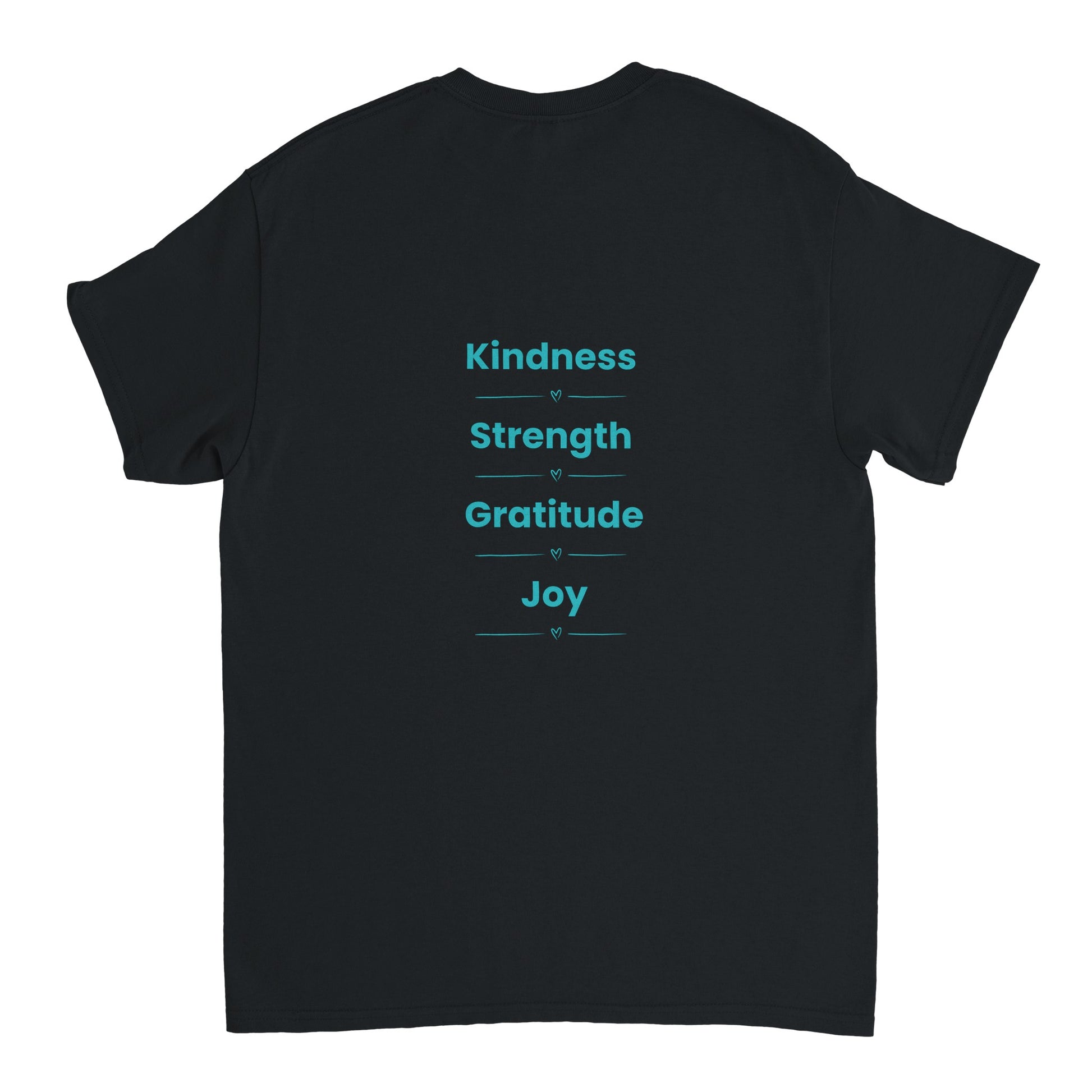 Motivational tee featuring Radiate Positivity message