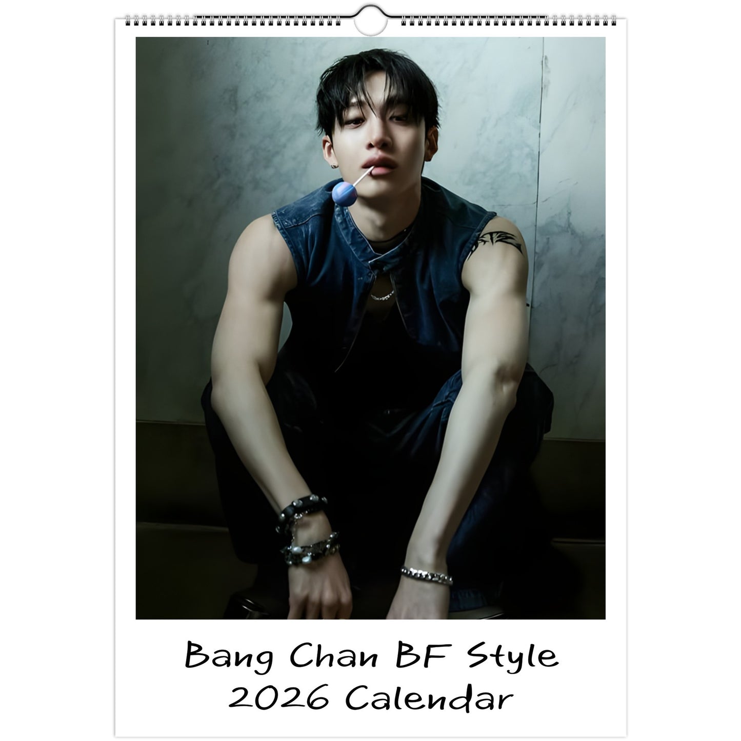 Stray Kids Bang Chan 2026 A3 wall calendar front cover