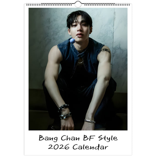 Stray Kids Bang Chan 2026 A3 wall calendar front cover