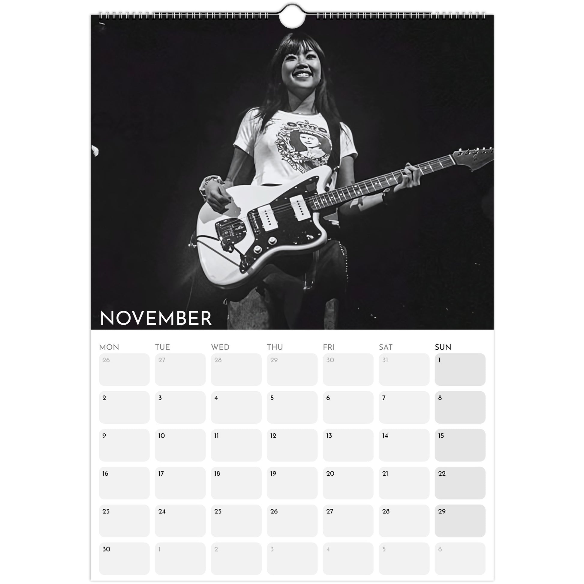 Beabadoobee 2026 A3 wall calendar November