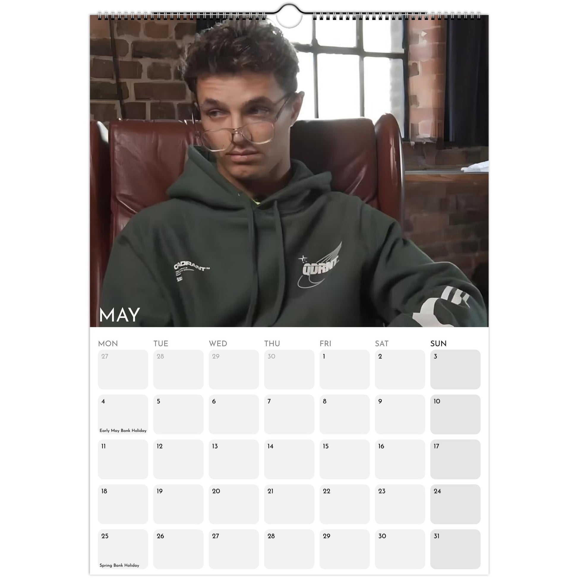 Lando Norris premium A3 fan calendar