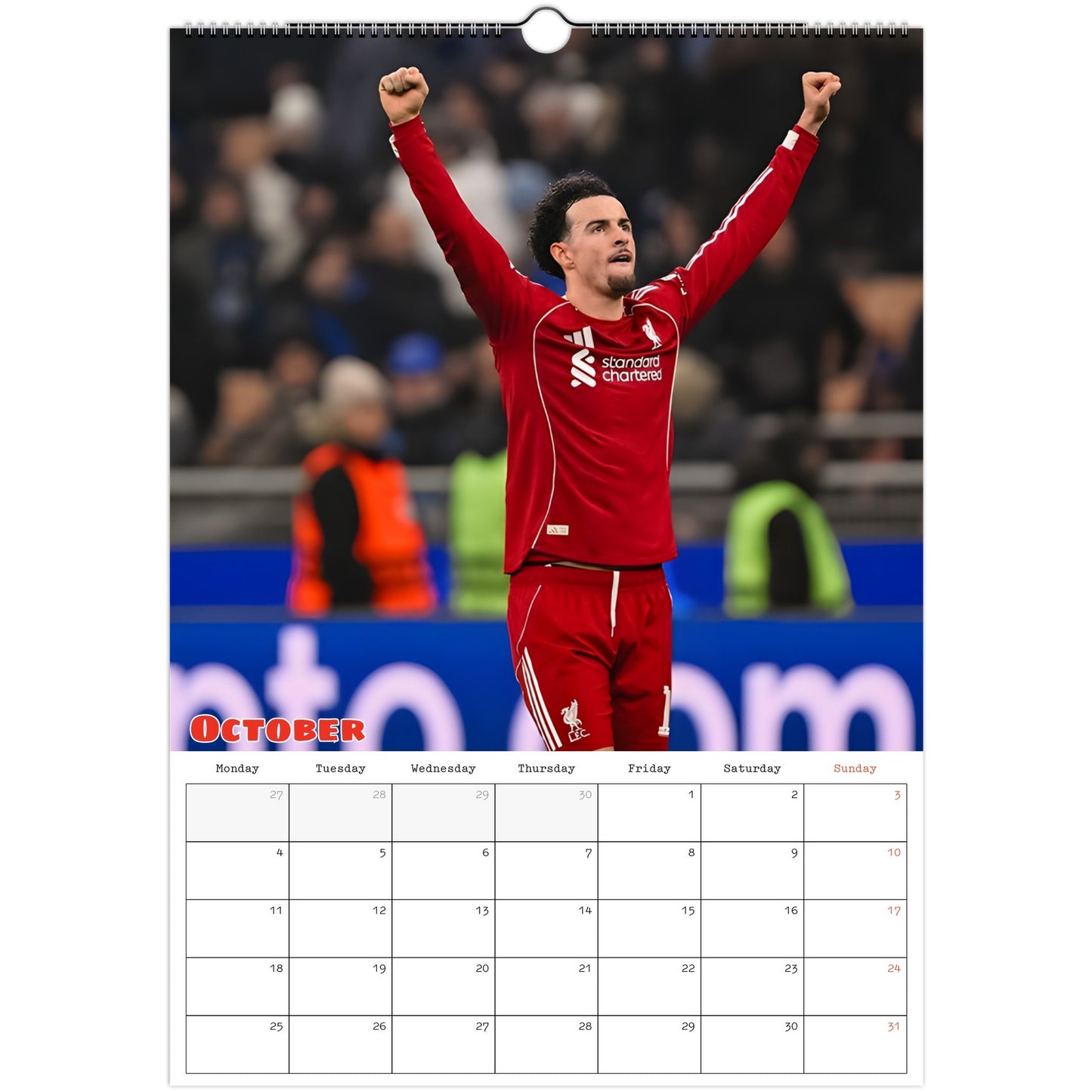 Liverpool Calendar October page