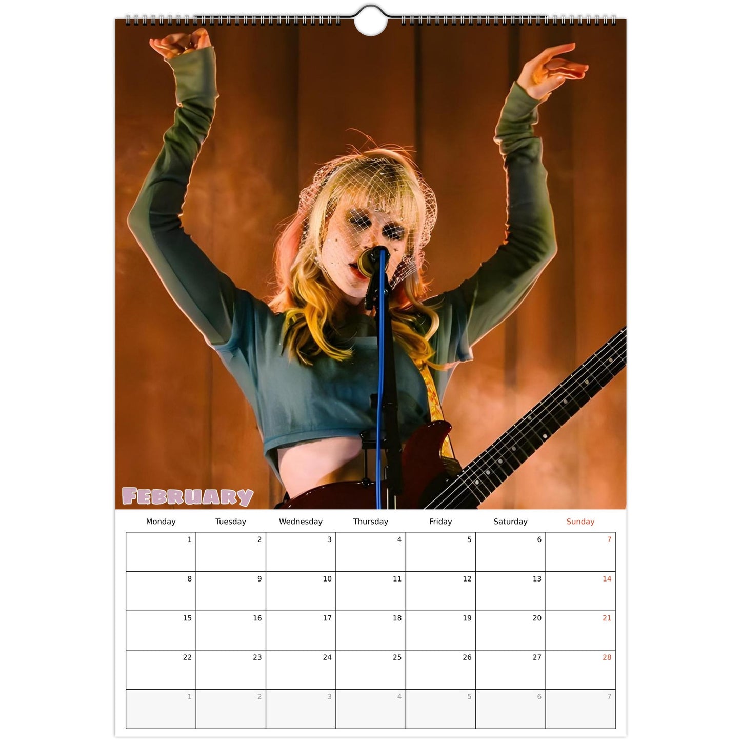 Hayley Williams Calendar February page
