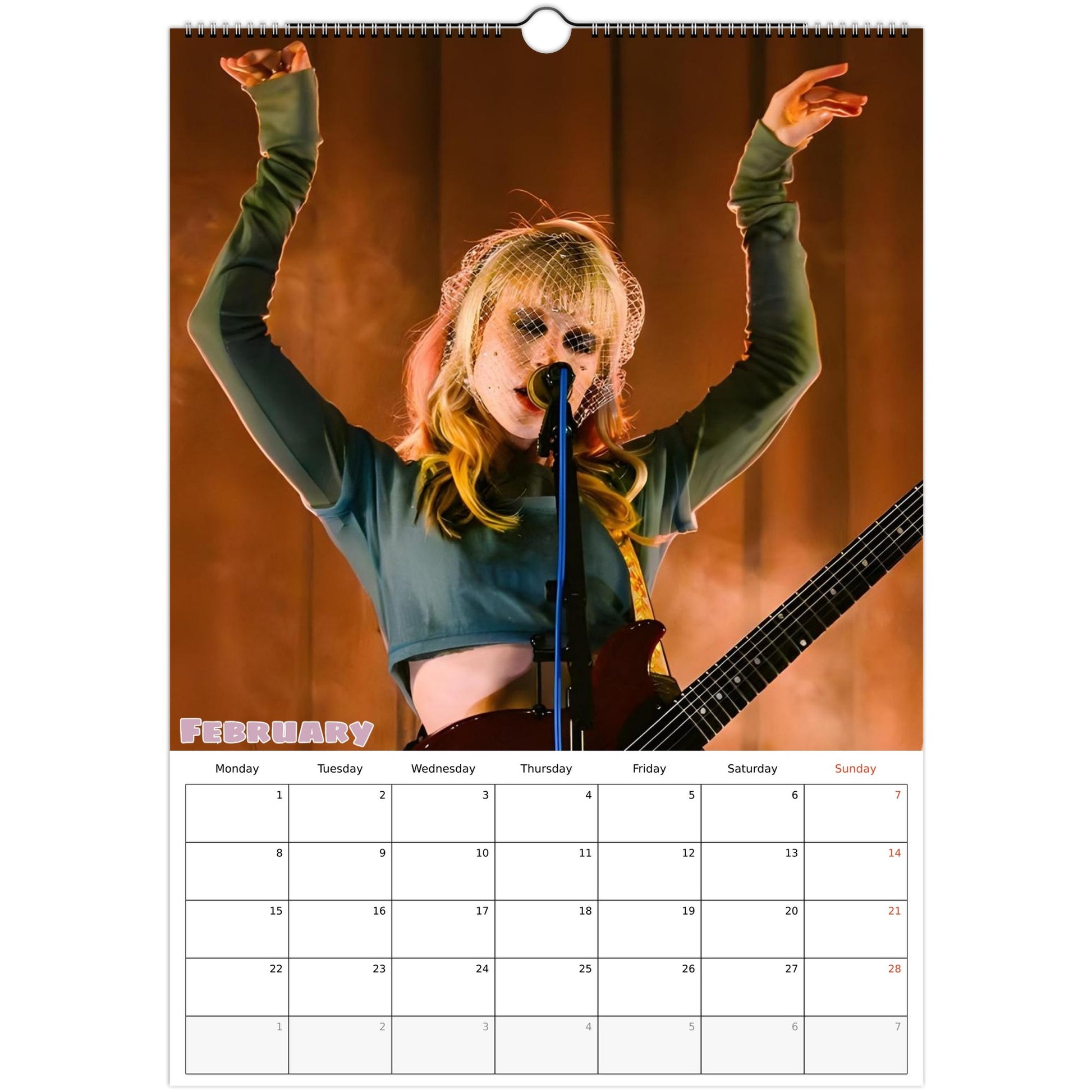 Hayley Williams Calendar February page