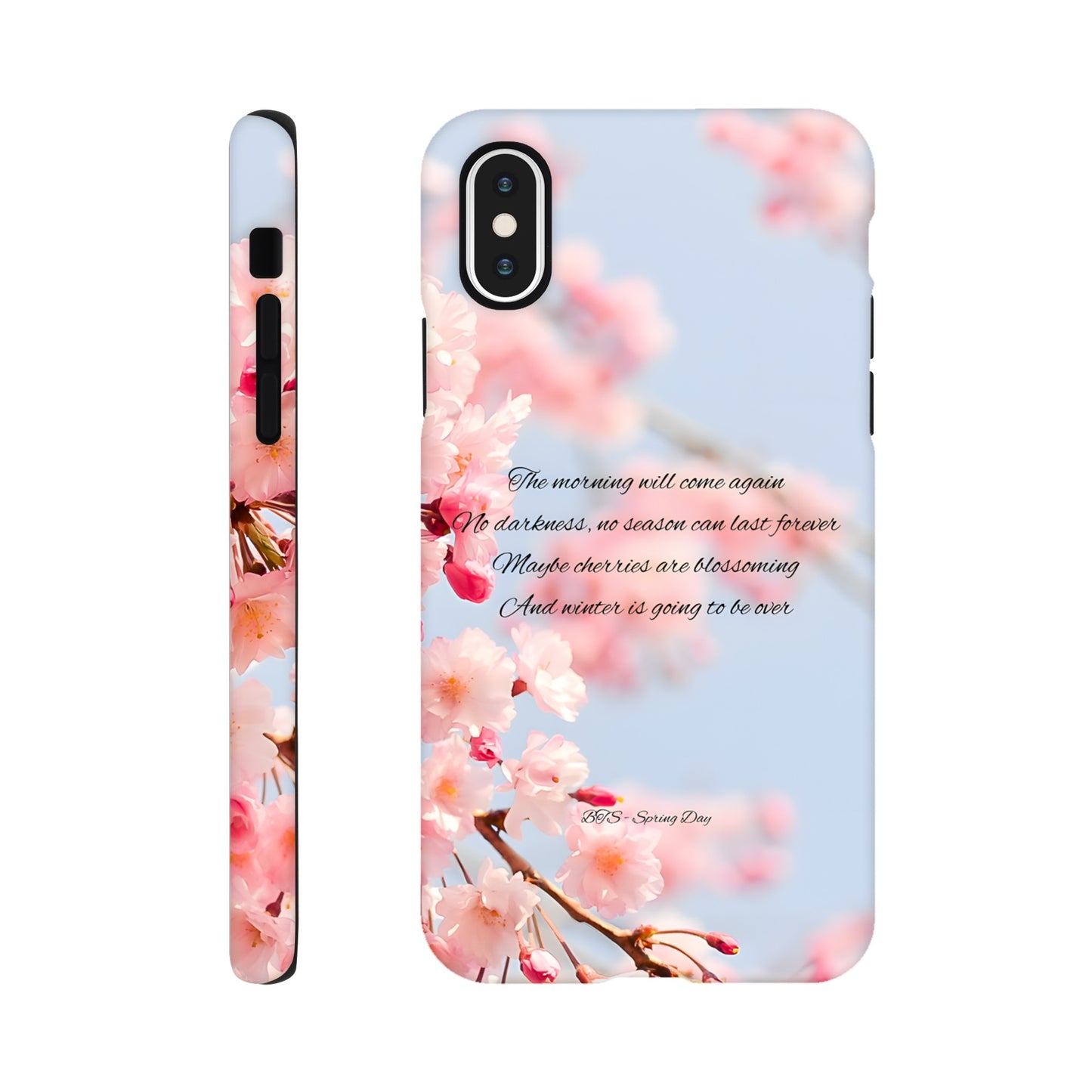BTS Spring Day aesthetic protective cover for iPhone