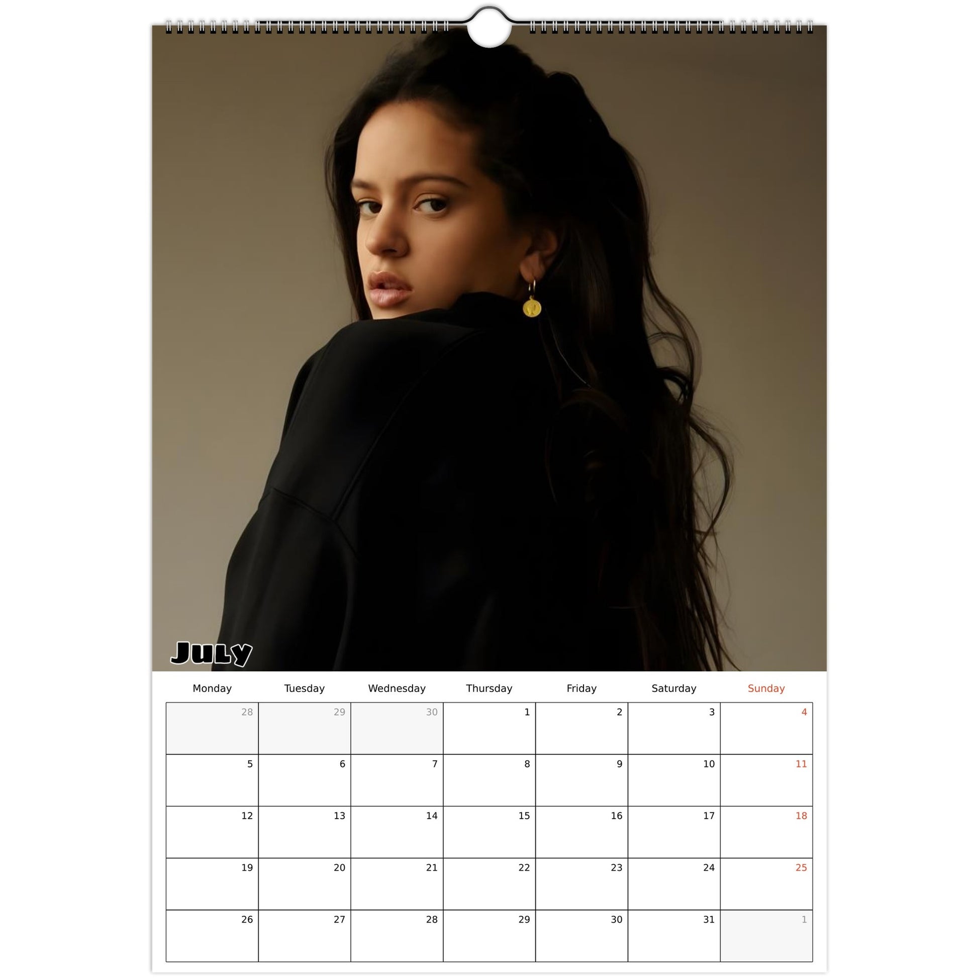 Rosalía Calendar 2027 July page