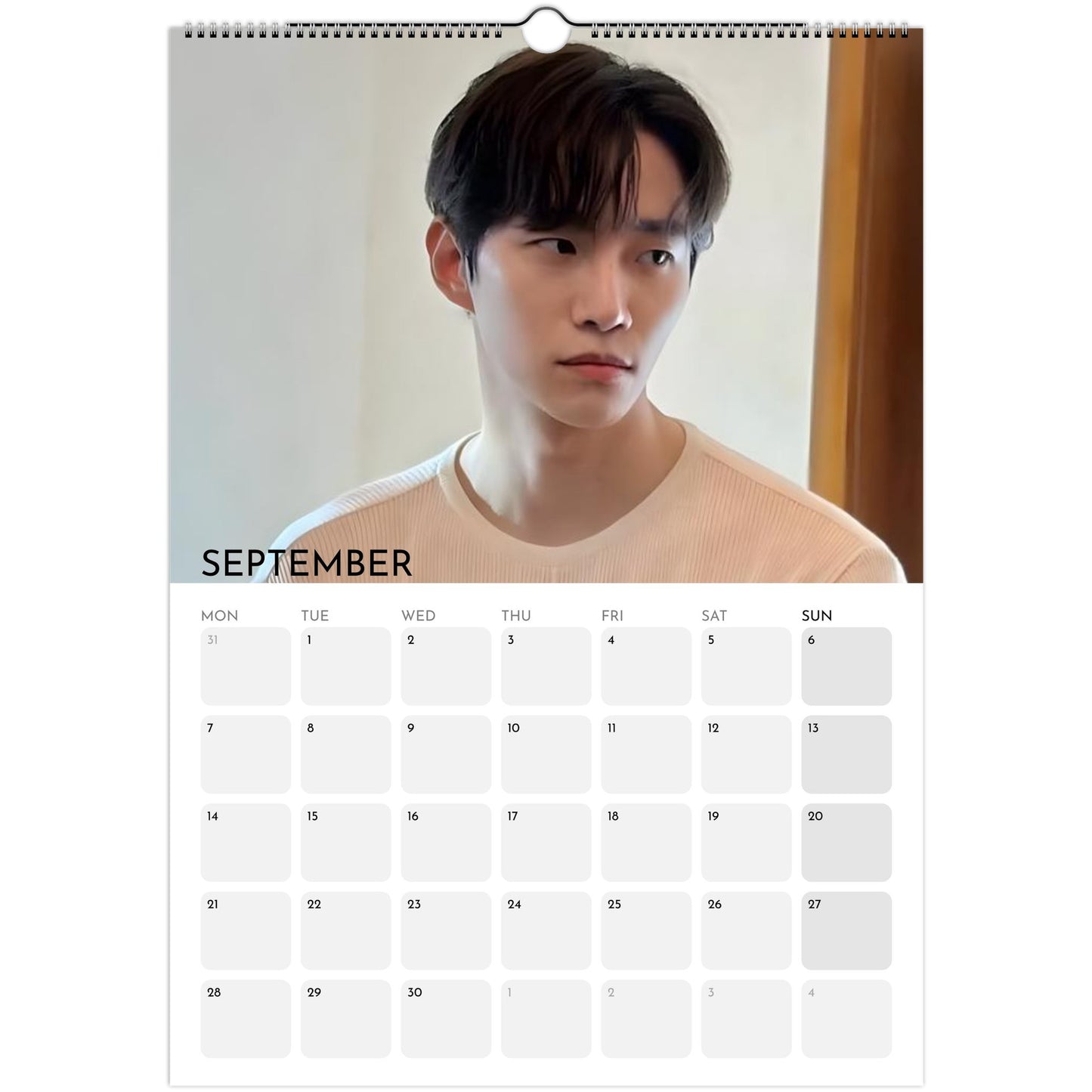 Lee Jun‑ho 2026 A3 wall calendar September